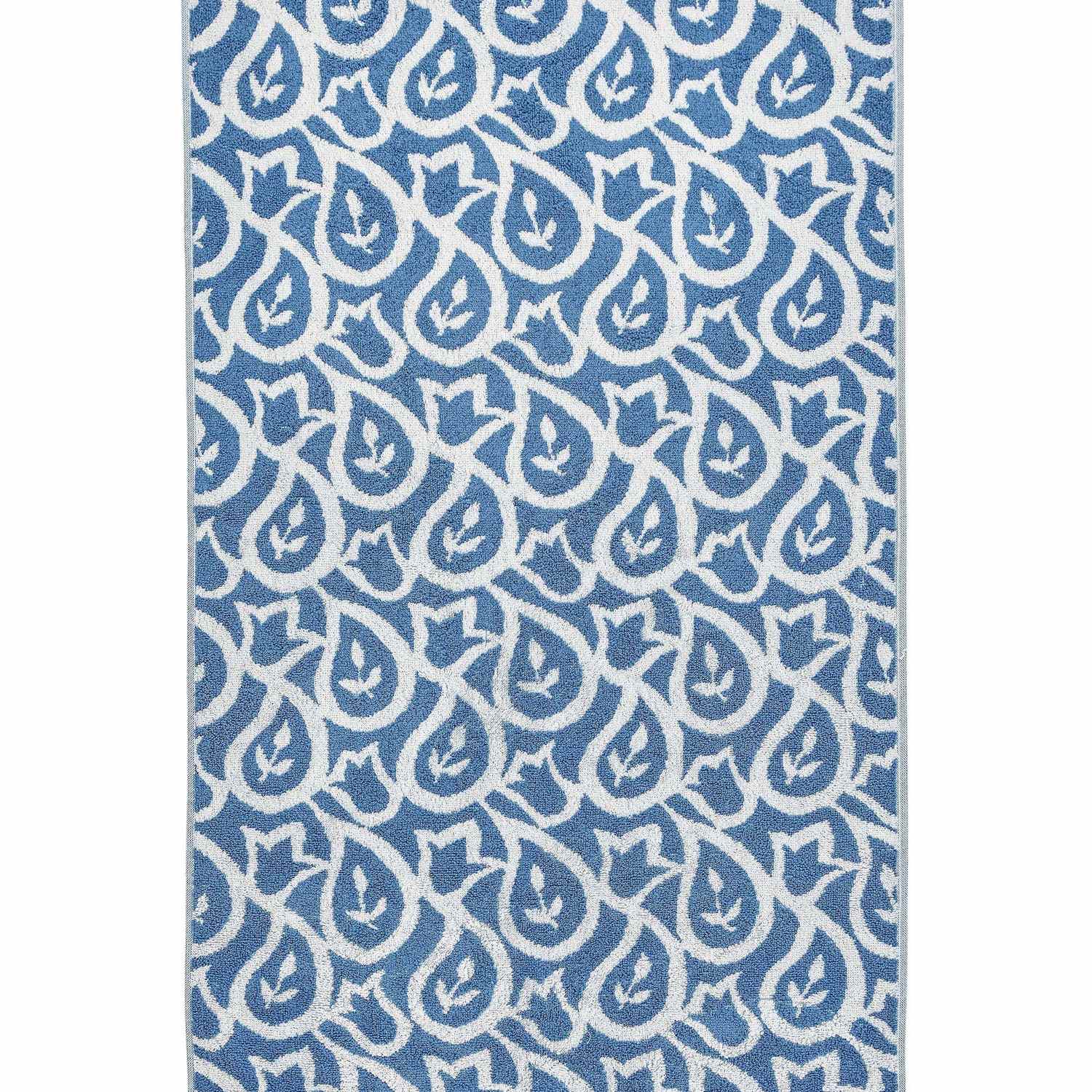 Land & Shore Pure Cotton Corie Towel - Bath Towel - Blue Mix - Available at M&S