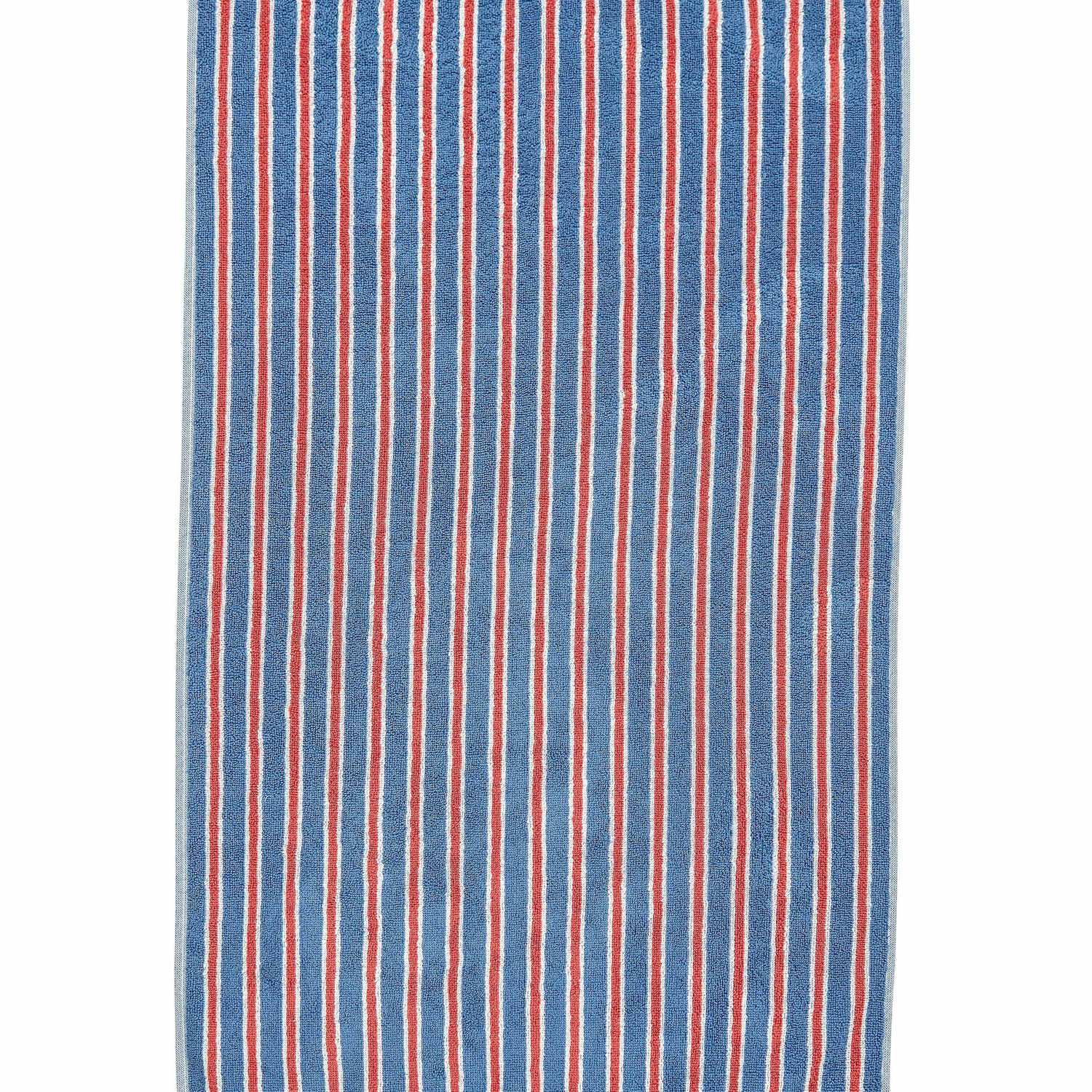 Land & Shore Pure Cotton Causeway Stripe Towel - Bath Towel - Blue Mix - Available at M&S