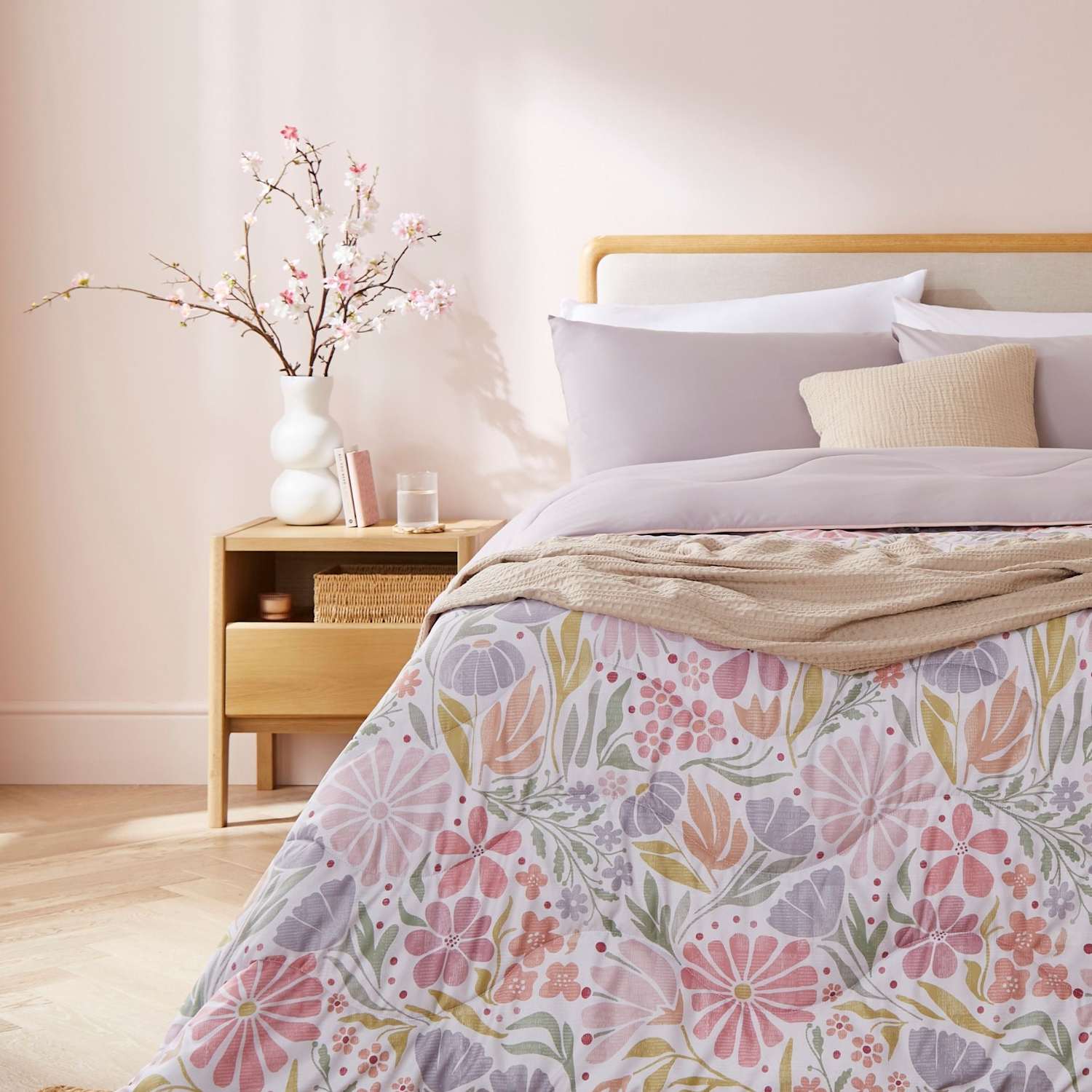 Nightlark Wildflower Coverless Duvet & Pillowcase - Double (4 ft 6) - Multi - Available at M&S