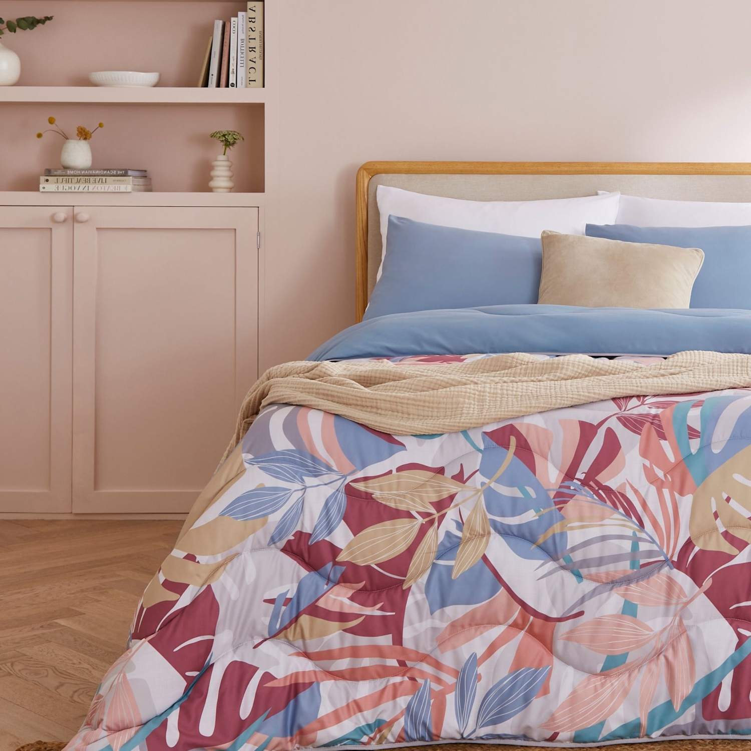 Nightlark Palm Print 10.5 Tog Coverless Duvet & Pillowcase - Double (4 ft 6) - Multi - Available at M&S
