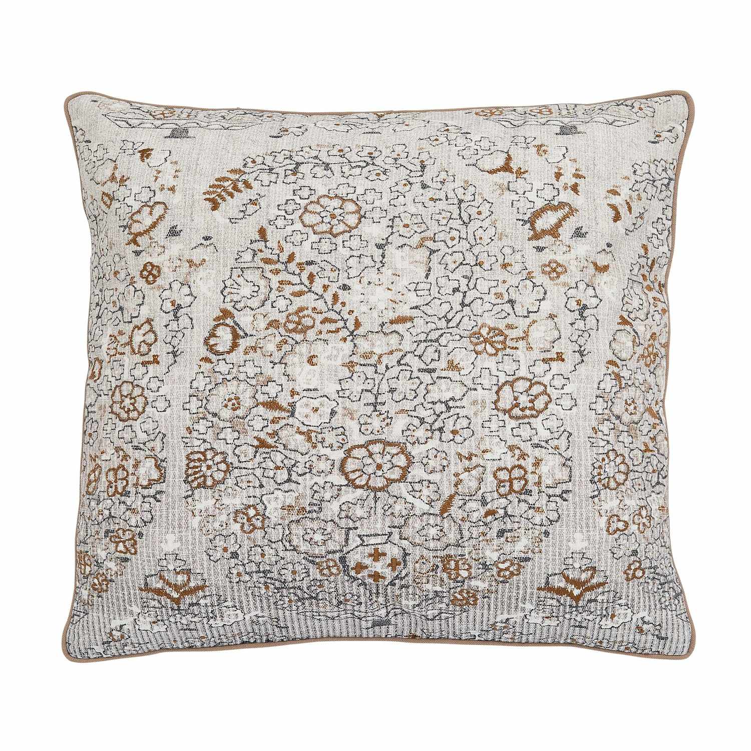 Bedeck Of Belfast Alba/Maira Pure Cotton Cushion - Cream Mix - Available at M&S