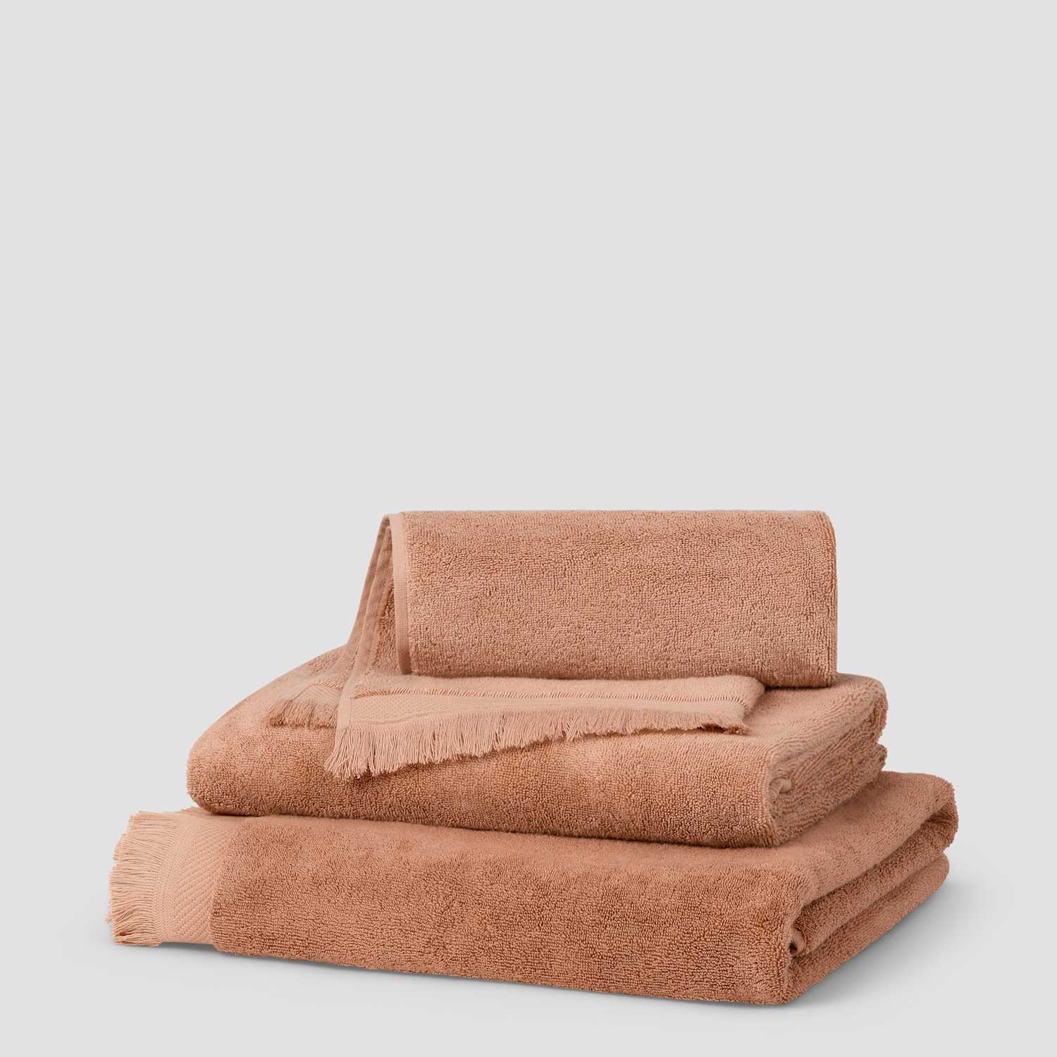 Piglet In Bed Pure Cotton Fringed Towel - Bath Sheet - Camel - Available at M&S