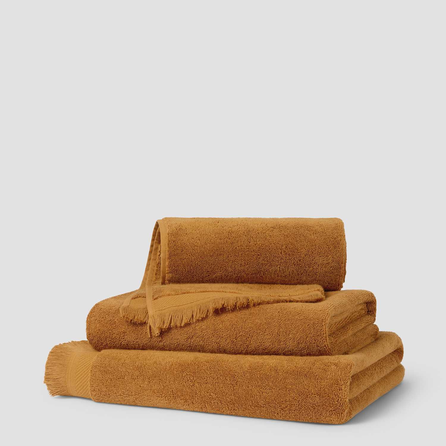 Piglet In Bed Pure Cotton Fringed Towel - Bath Sheet - Tan - Available at M&S