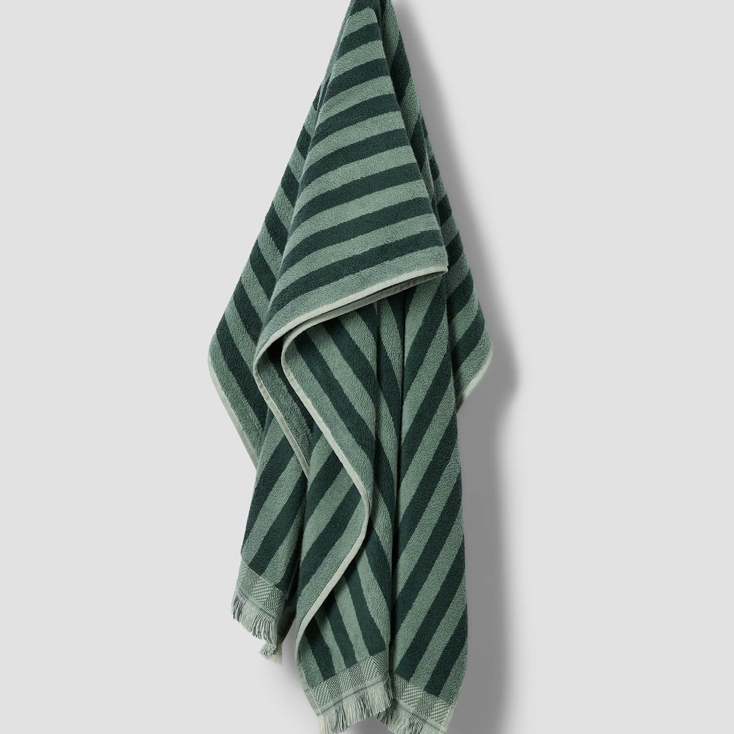 Piglet In Bed Pure Cotton Striped Towel - Bath Towel - Teal Mix - Available at M&S