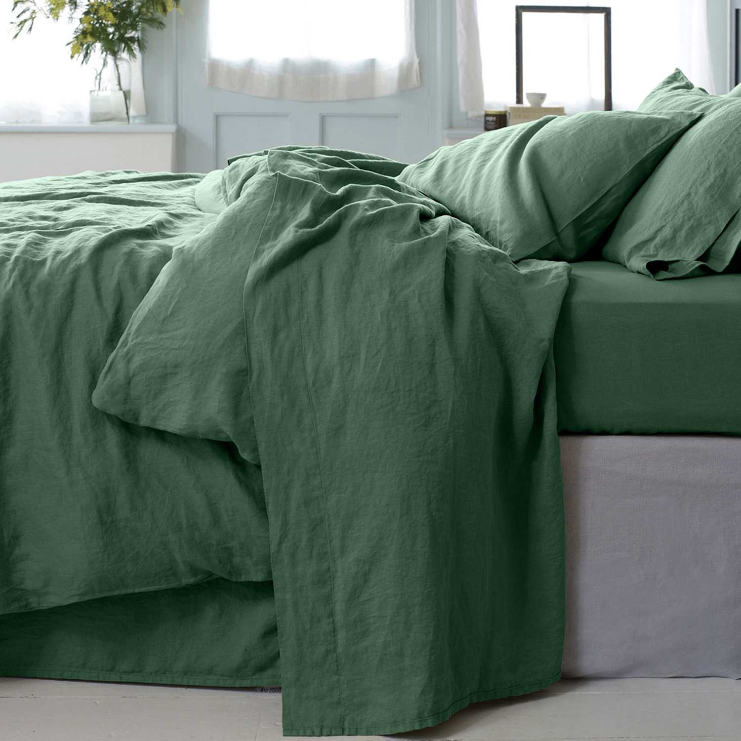 Piglet In Bed Linen Rich Flat Sheet - Single (3 ft) - Green - Available at M&S