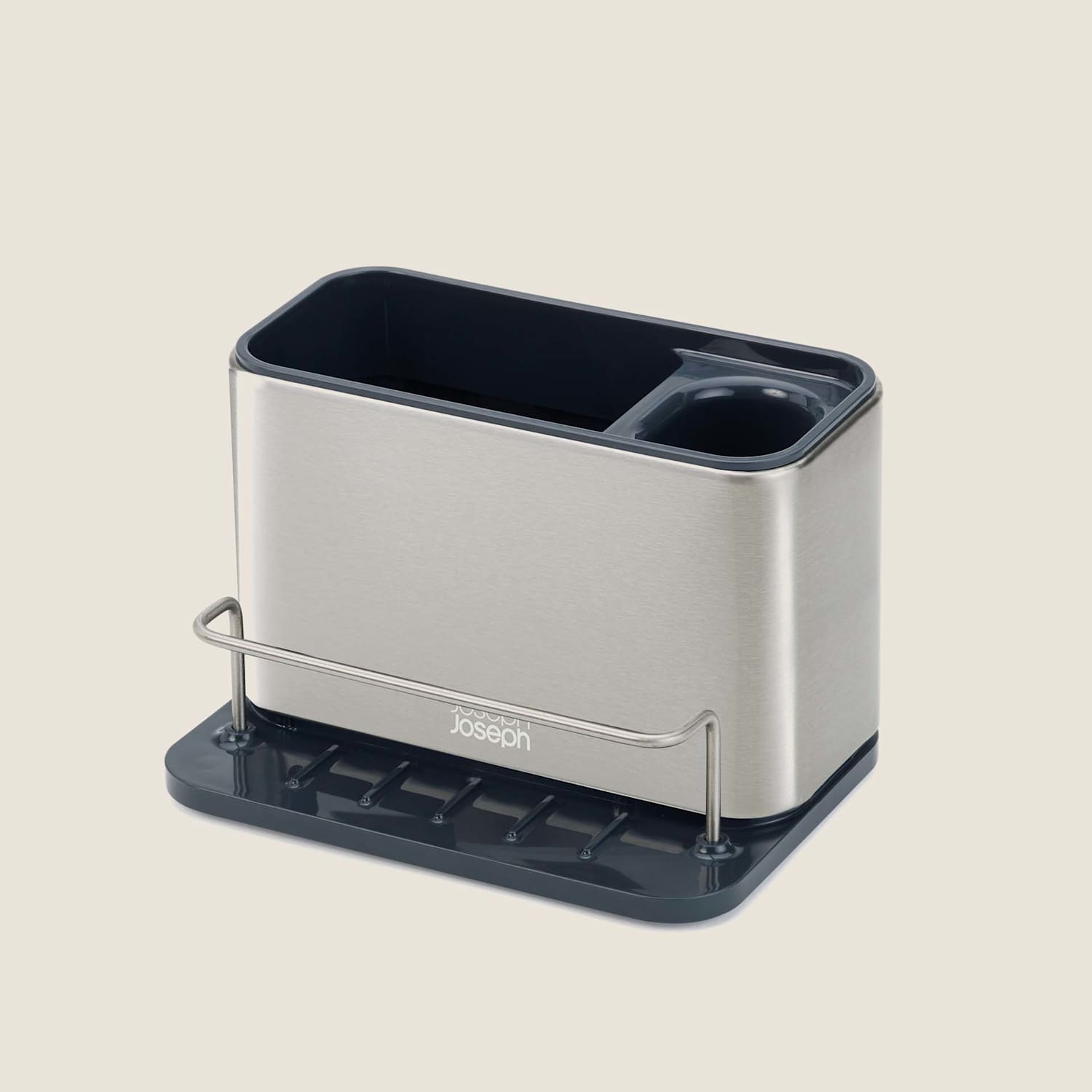 Joseph Joseph Surface Large Stainless-Steel Sink Tidy - Silver Grey - Available at M&S