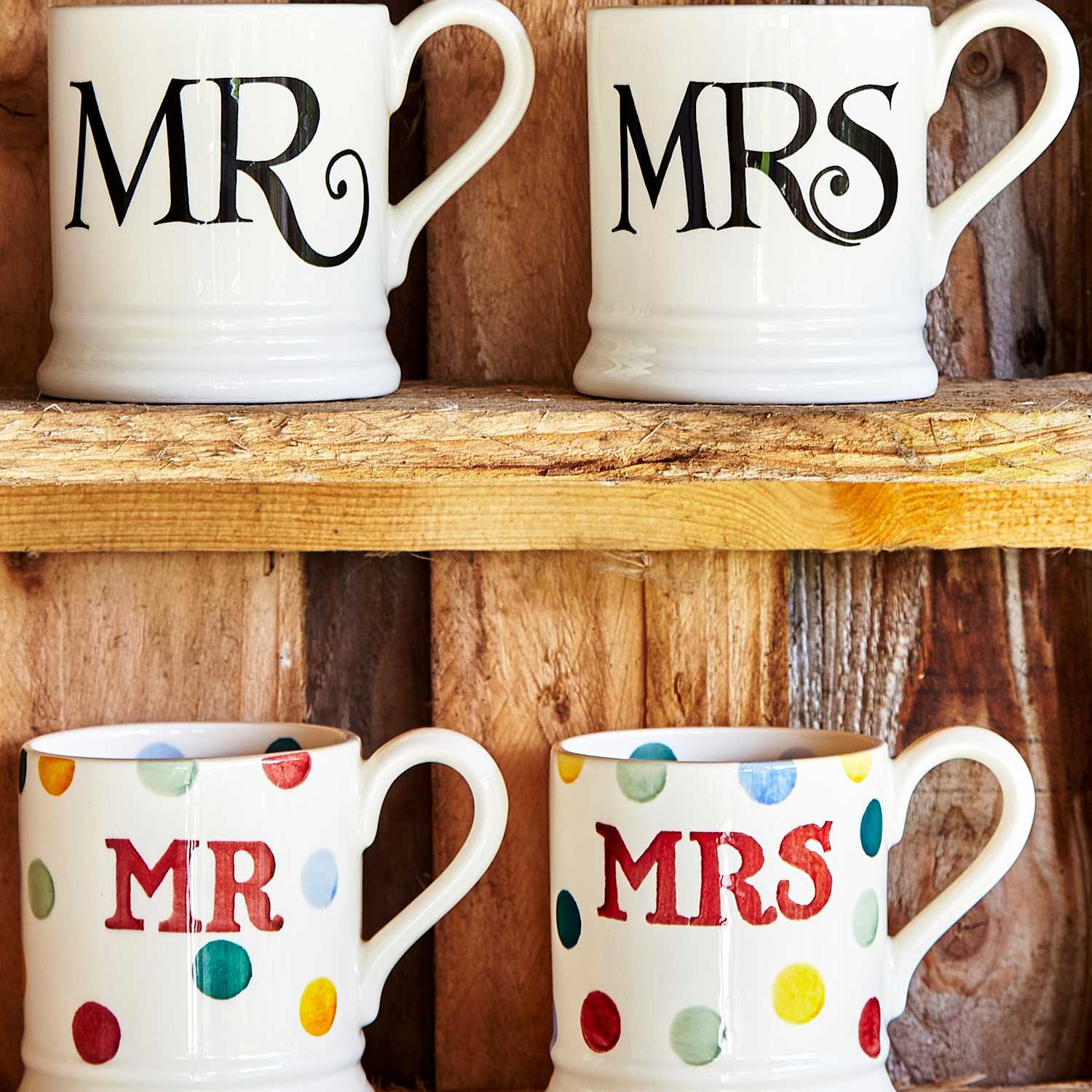 Emma Bridgewater Set of 2 Mr & Mrs Polka Dot Mugs - Multi - Available at M&S