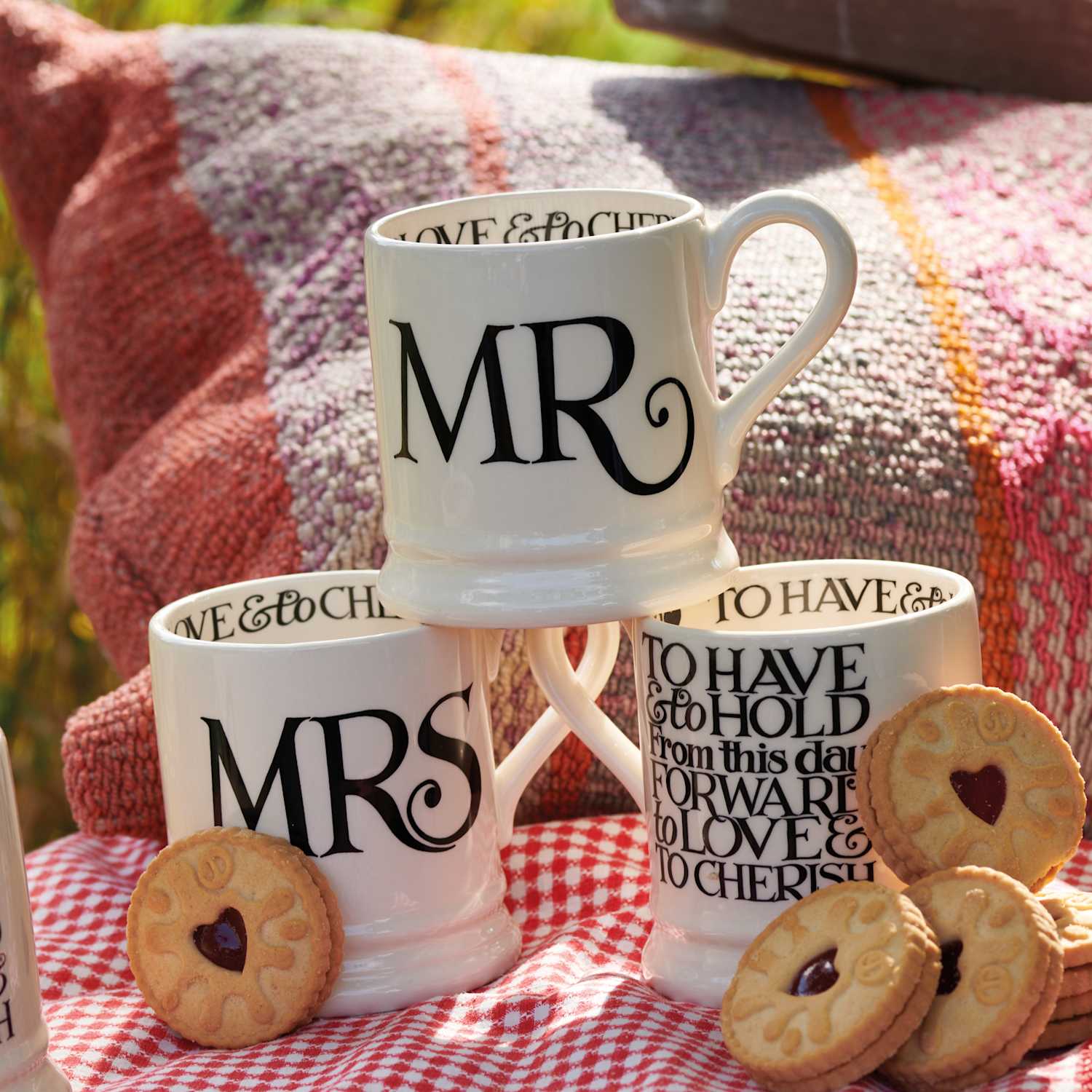 Emma Bridgewater Set of 2 Mr & Mrs Toast Mugs - Black Mix - Available at M&S