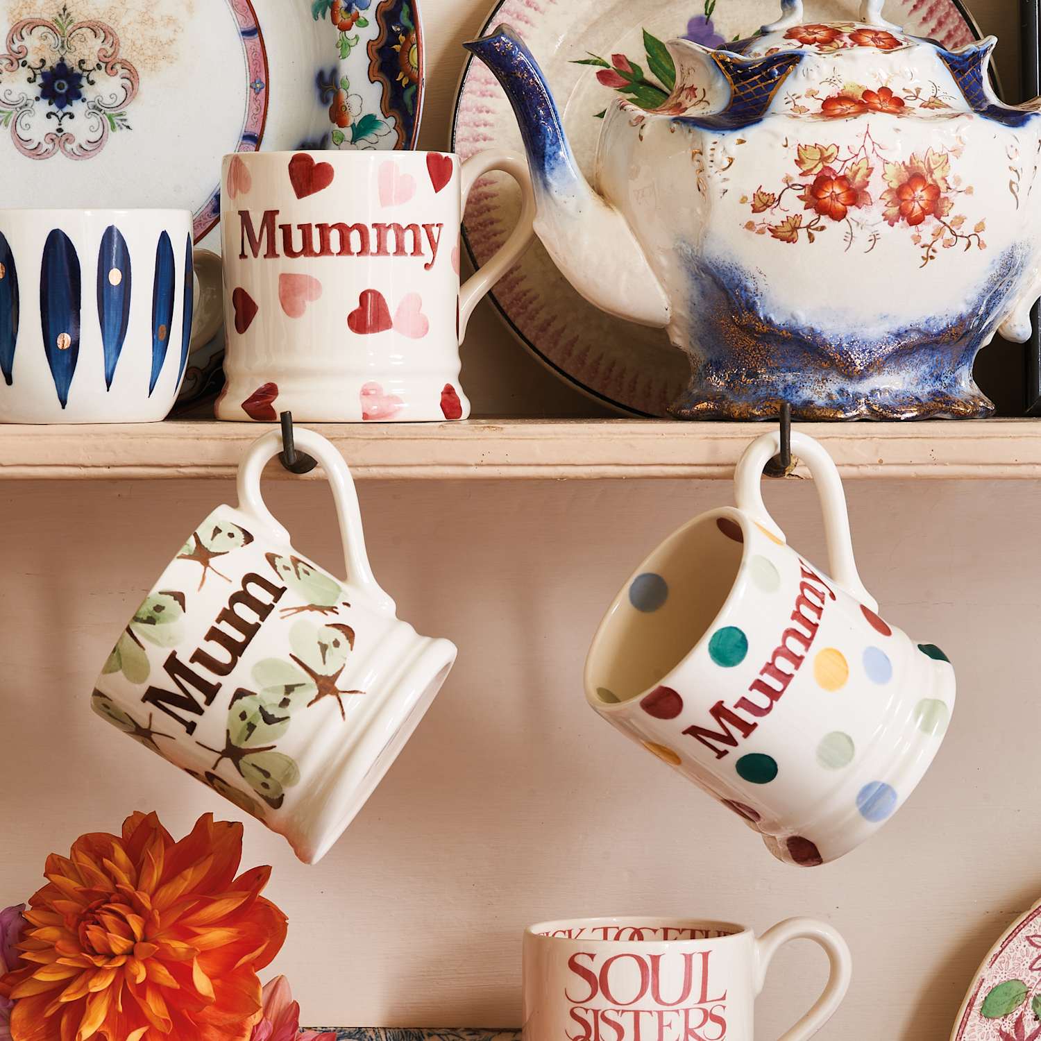 Emma Bridgewater Pink Hearts Mummy Mug - Pink Mix - Available at M&S