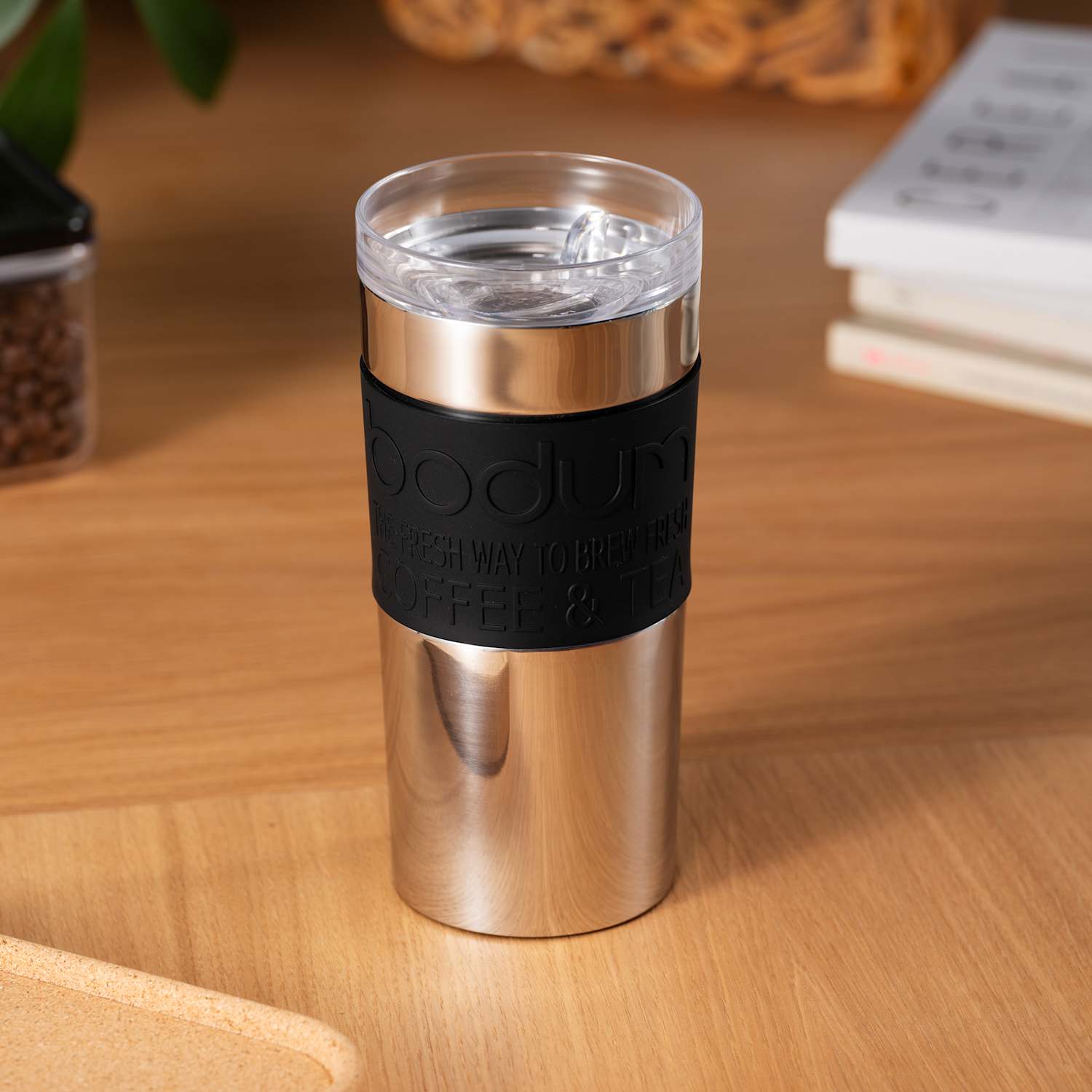 Bodum Men's Vacuum Travel Mug 355ml - Silver - Available at M&S