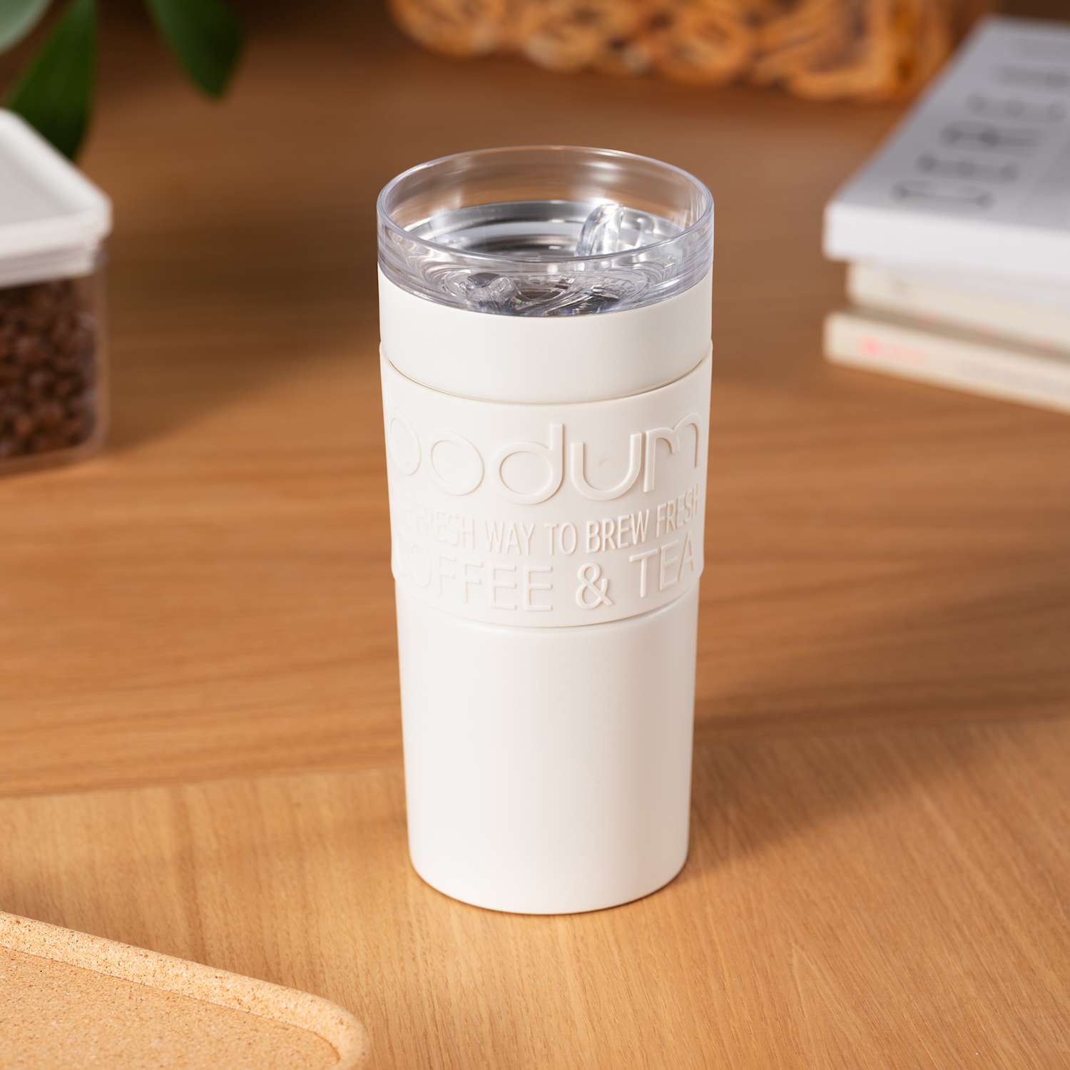 Bodum Men's Vacuum Travel Mug 355ml - White - Available at M&S