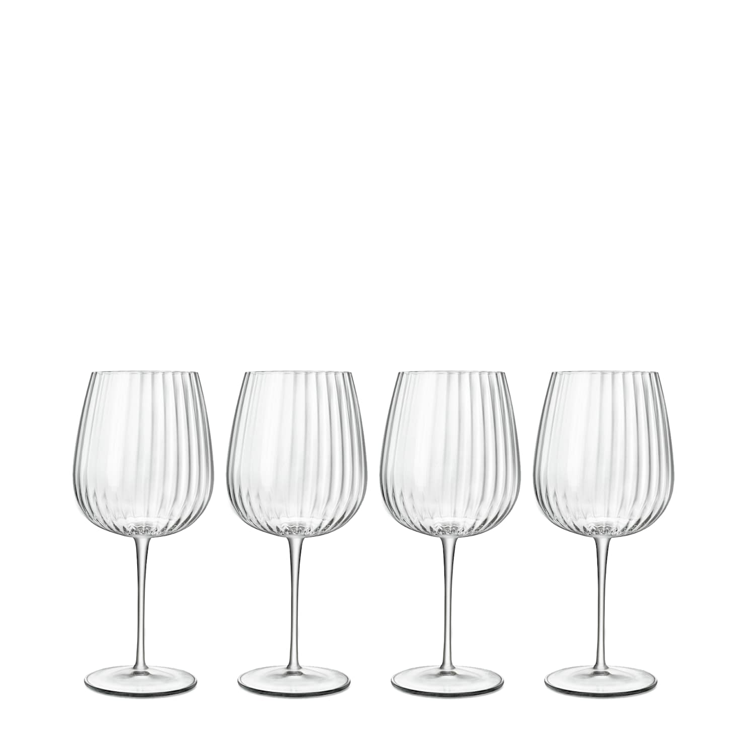 Luigi Bormioli Men's Set of 4 Optica Burgundy & Gin Glasses - Available at M&S