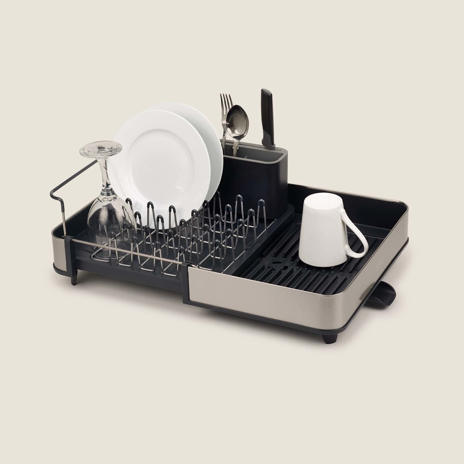 Joseph Joseph Men's Extendable Steel Dish Drainer - Grey - Available at M&S