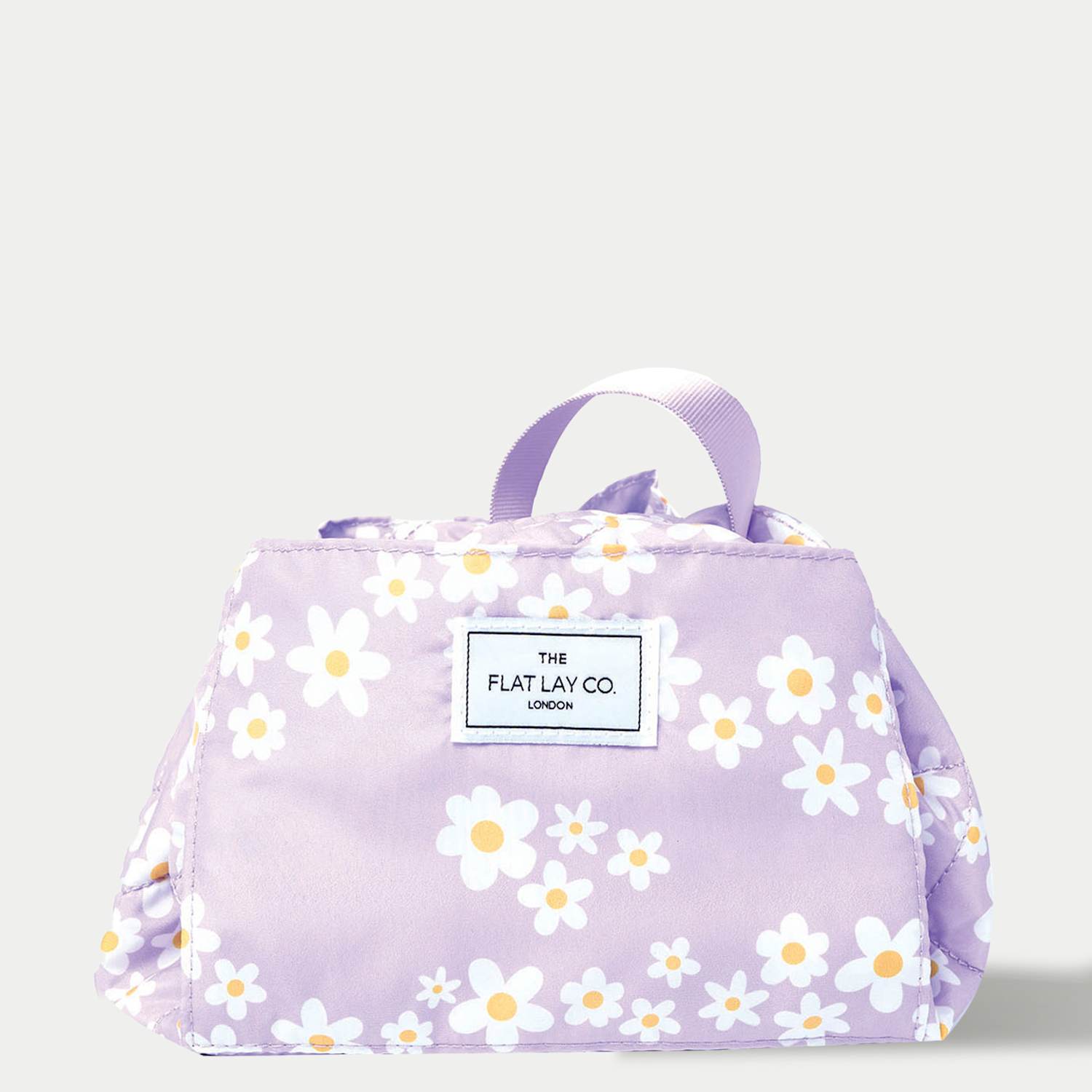 The Flat Lay Co. Women's Drawstring Flat Lay Makeup Bag In Lilac Daisy - Available at M&S