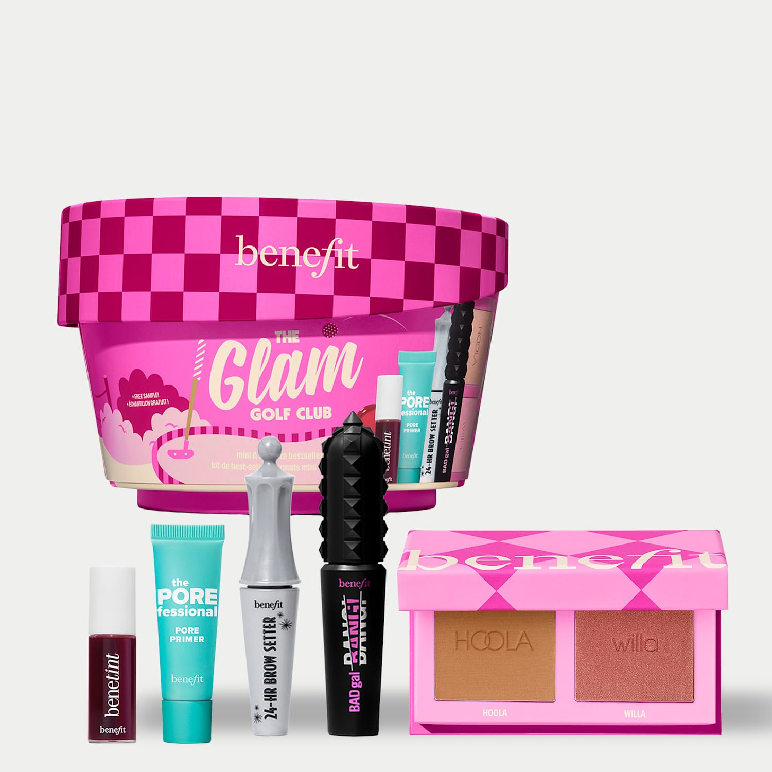 Benefit The Glam Golf Club, 6-piece Full Face Makeup Gift Set - Available at M&S