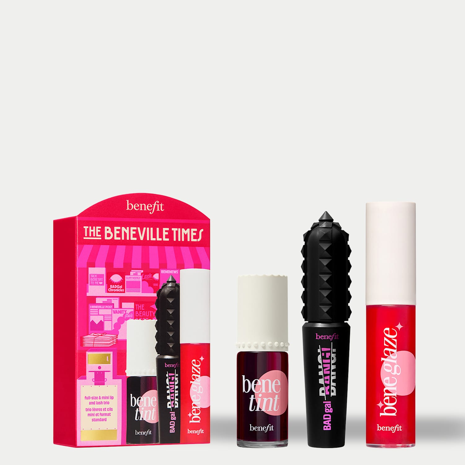 Benefit Kids The Beneville Times, Benetint Lip Tint, Limited Edition Beneglaze Lip Gloss & Mascara Trio Gift Set - Available at M&S