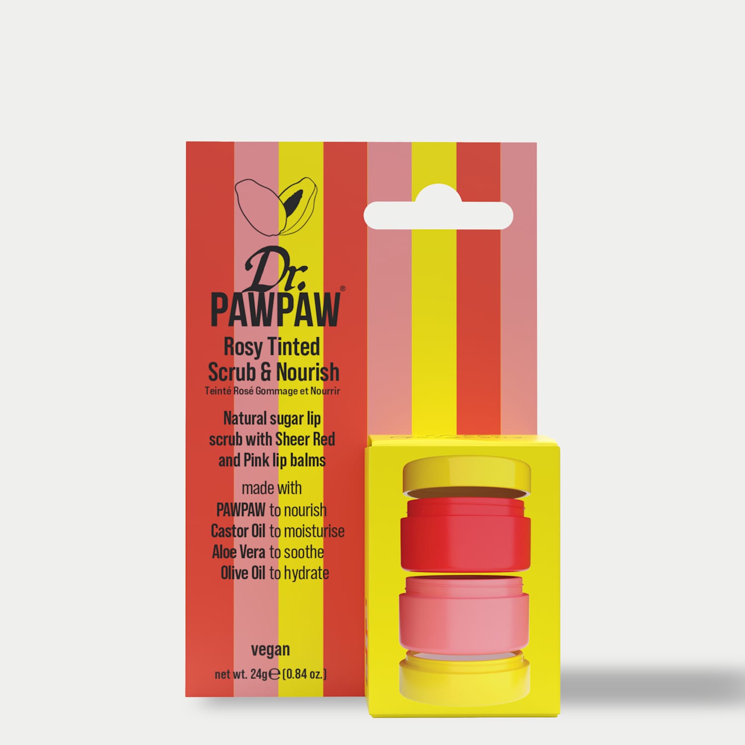 Dr Paw Paw Women's Rosy Tinted Scrub & Nourish Stacker 16g - Pink - Available at M&S