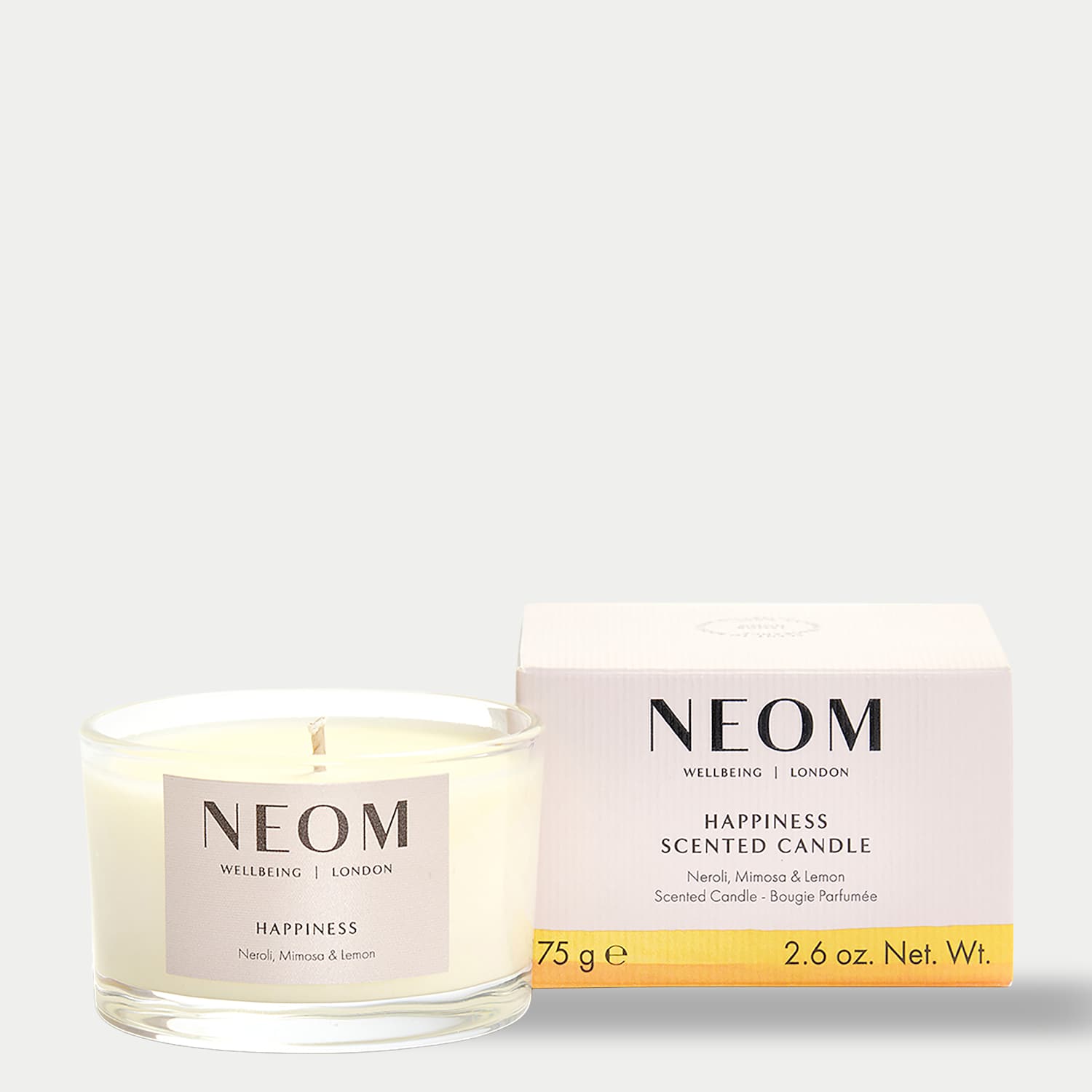 Neom Wellbeing Happiness Travel Candle 75 g - 75 g - Available at M&S