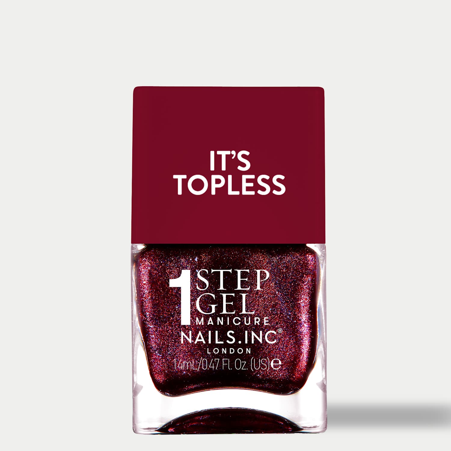 Nails Inc. Women's It's Topless 1-Step Gel Like Nail Polish 14ml - Burgundy - Available at M&S