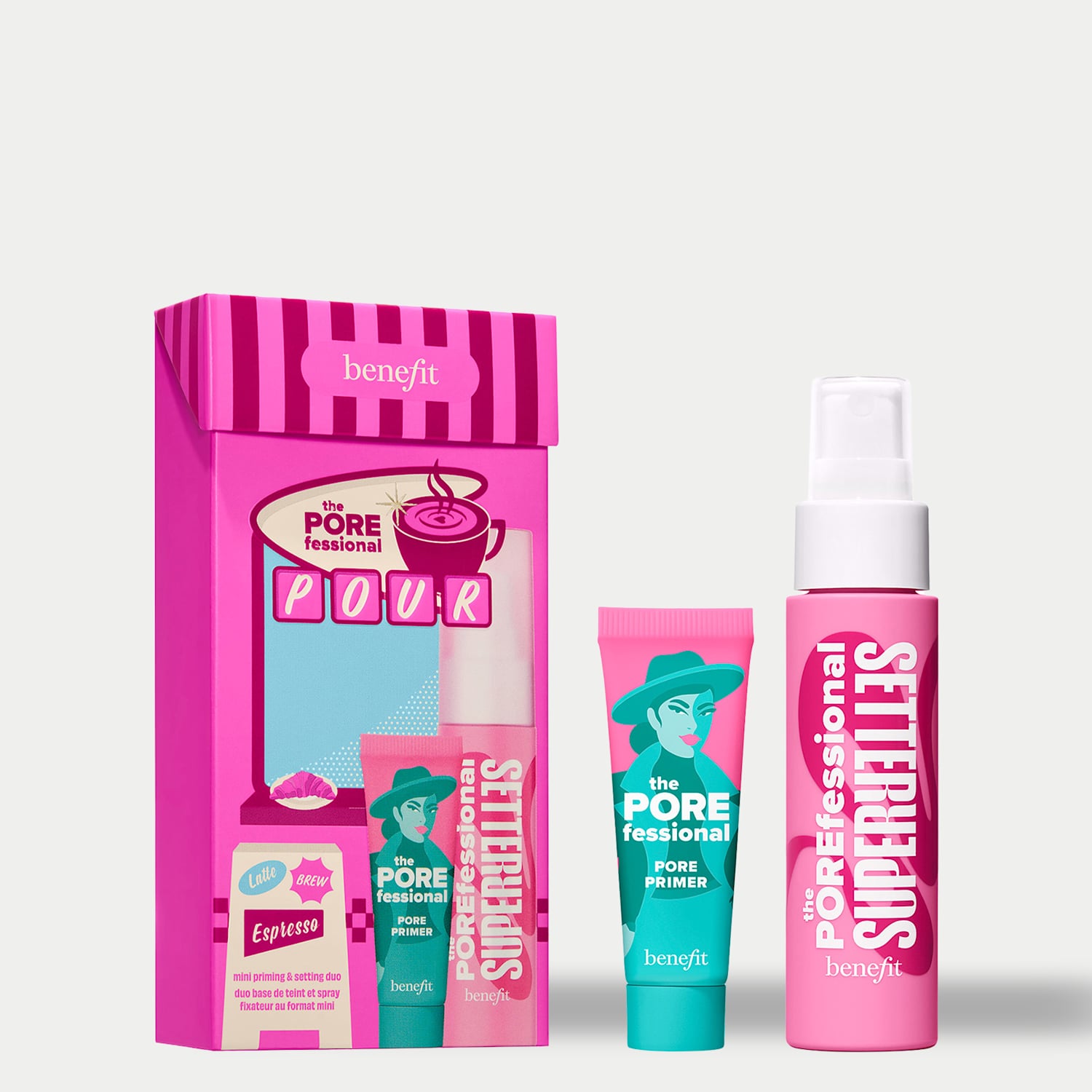 Benefit The Porefessional Pour, Mini Primer & Setting Spray Duo Stocking Filler - Available at M&S