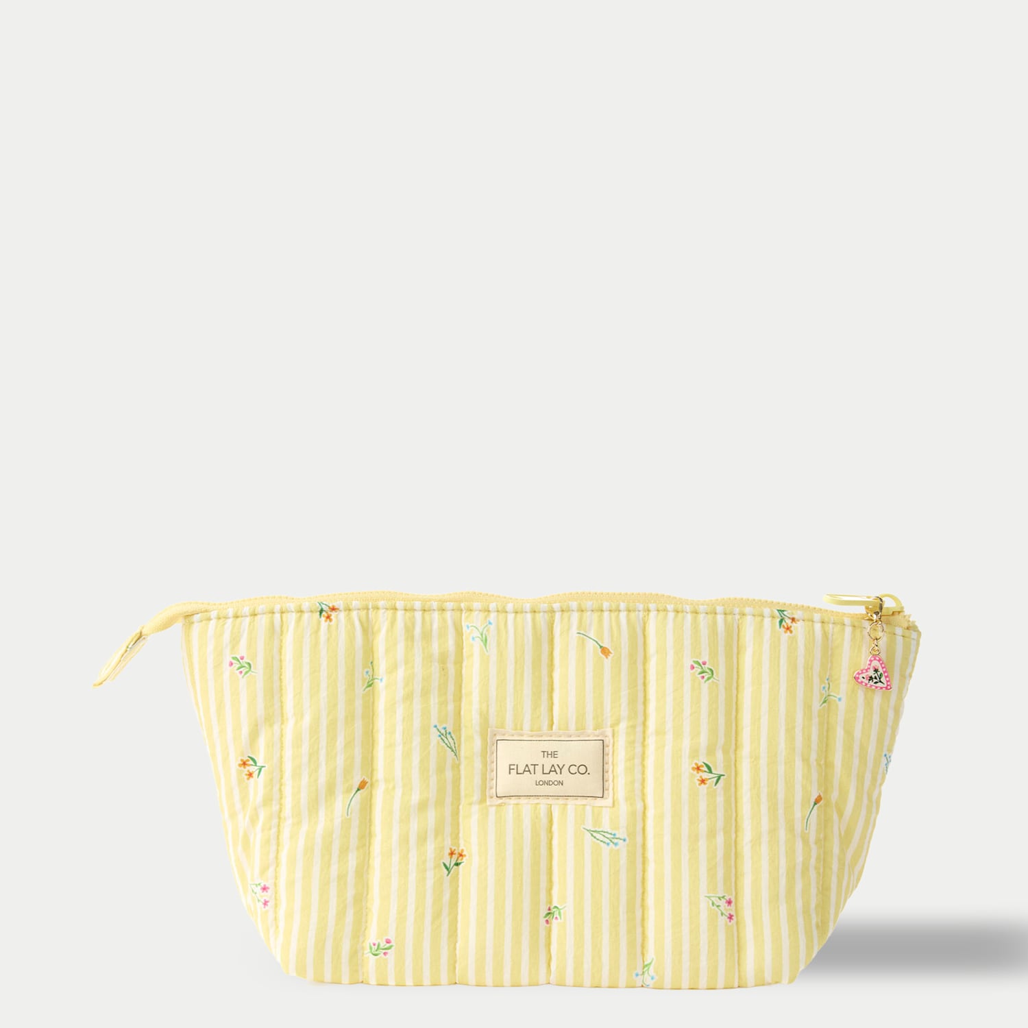 The Flat Lay Co. Women's Padded Essential Makeup Pouch - Yellow - Available at M&S