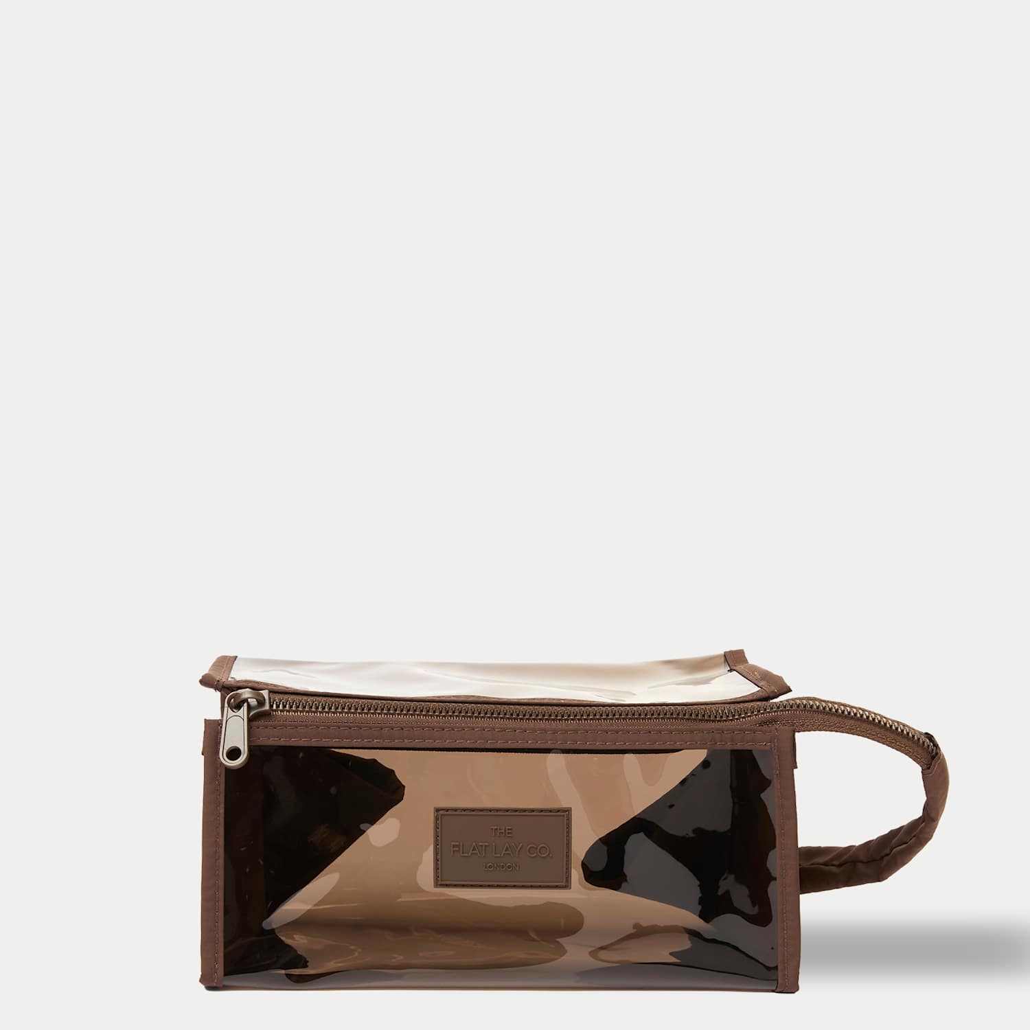 The Flat Lay Co. Women's Jelly Flat Lay Makeup Box Bag - Espresso - Available at M&S