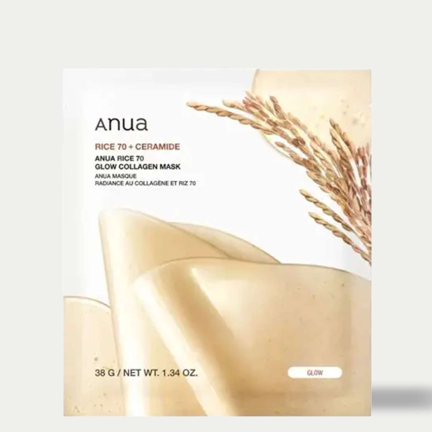Anua 4pk Rice 70 Glow Collagen Mask - Available at M&S