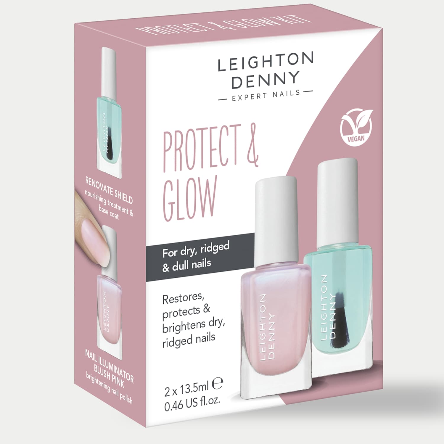 Leighton Denny Women's Protect & Glow Kit for Dry, Ridged & Dull Nails. Saving 25% - Available at M&S