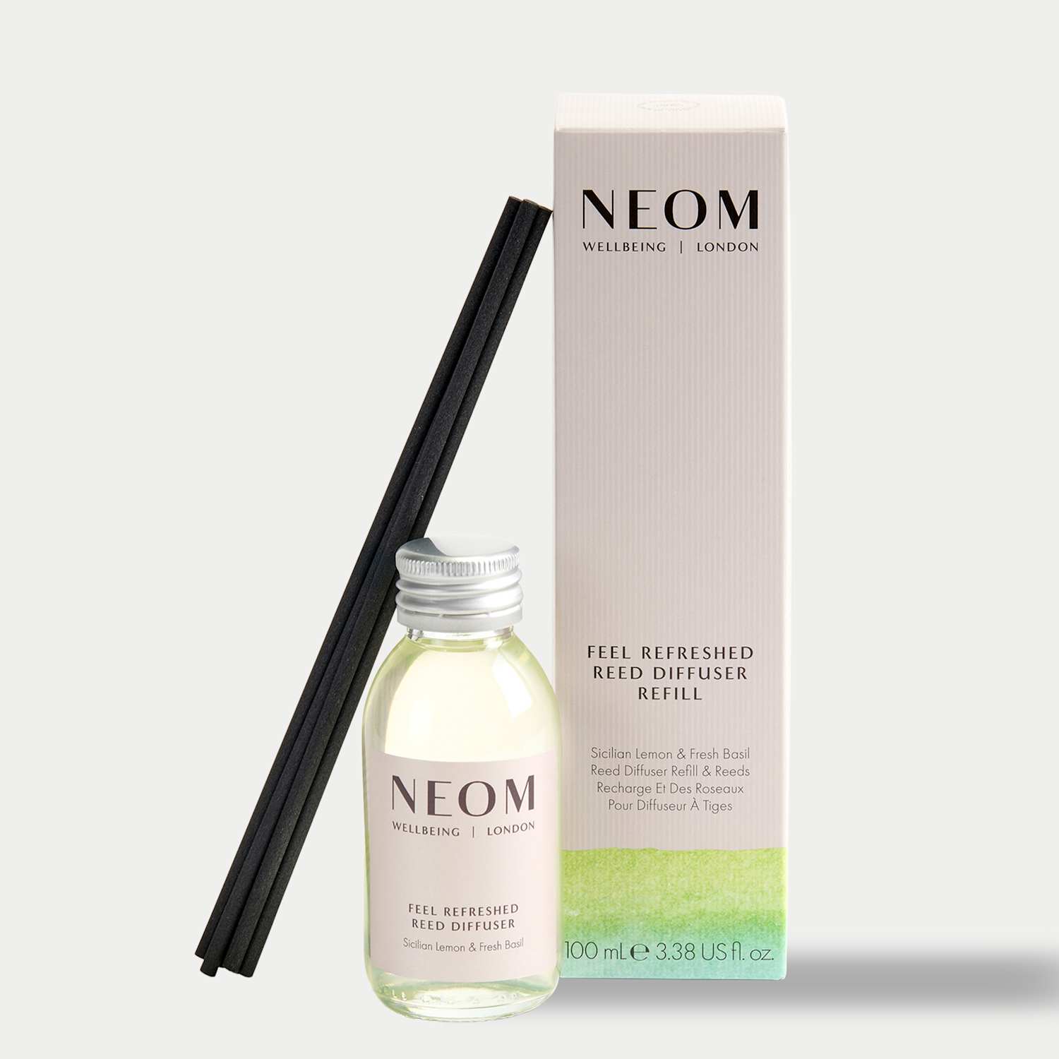 Neom Wellbeing Feel Refreshed Reed Diffuser Refill 100ml - 100 ml - Available at M&S