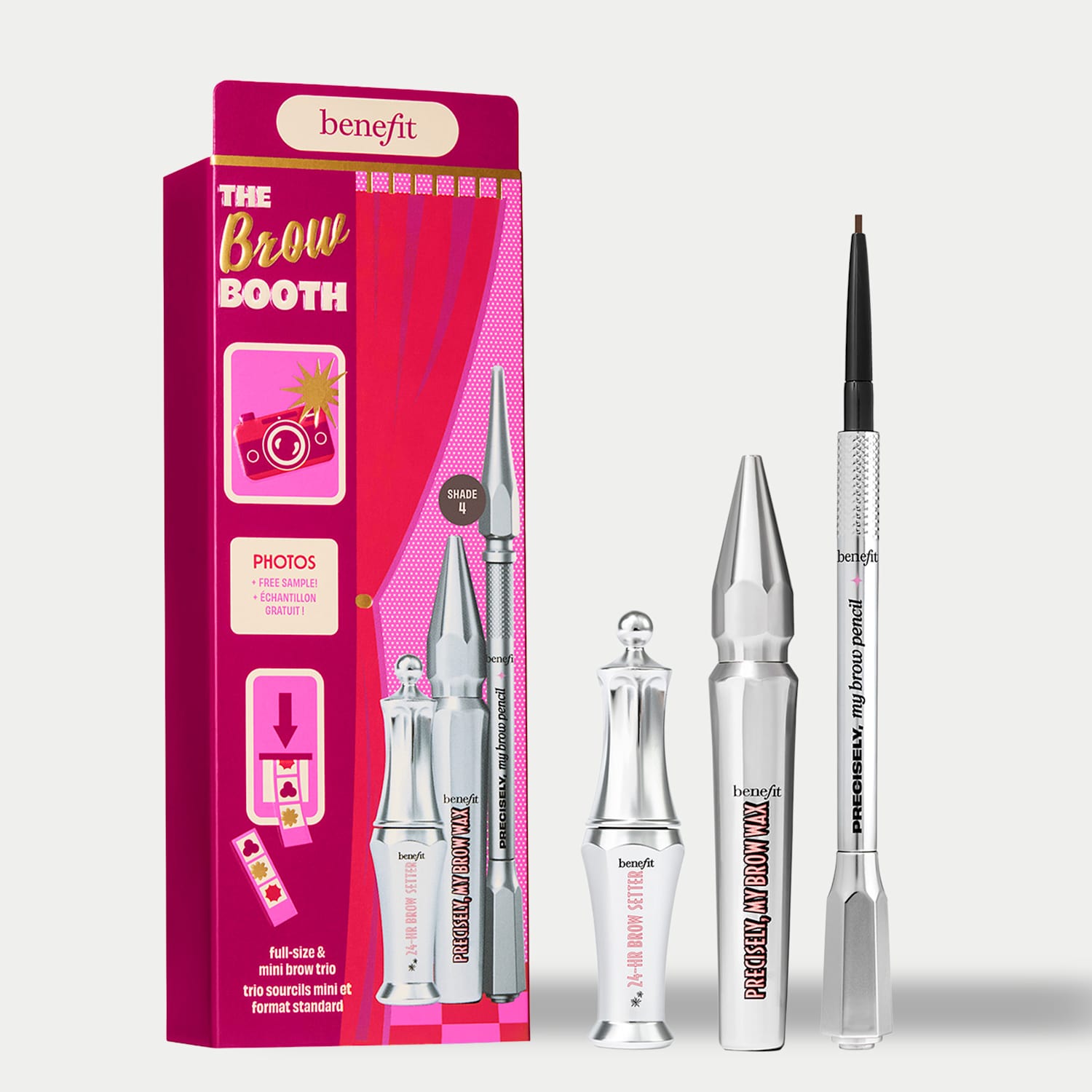 Benefit The Brow Booth Brow Pencil, Wax & Eyebrow Gel Trio - Worth £67.85 - Chocolate/Cream - Available at M&S
