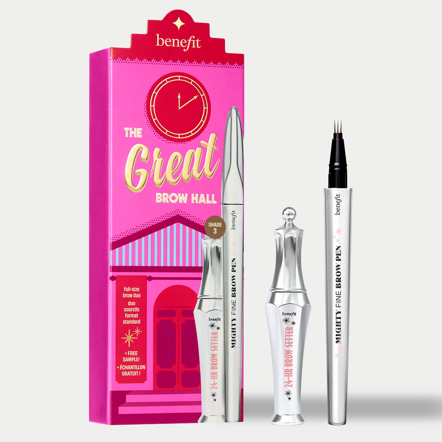 Benefit The Great Brow Hall, Eyebrow Pen & 24Hr Brow Setter Duo Gift Set - Desert - Available at M&S