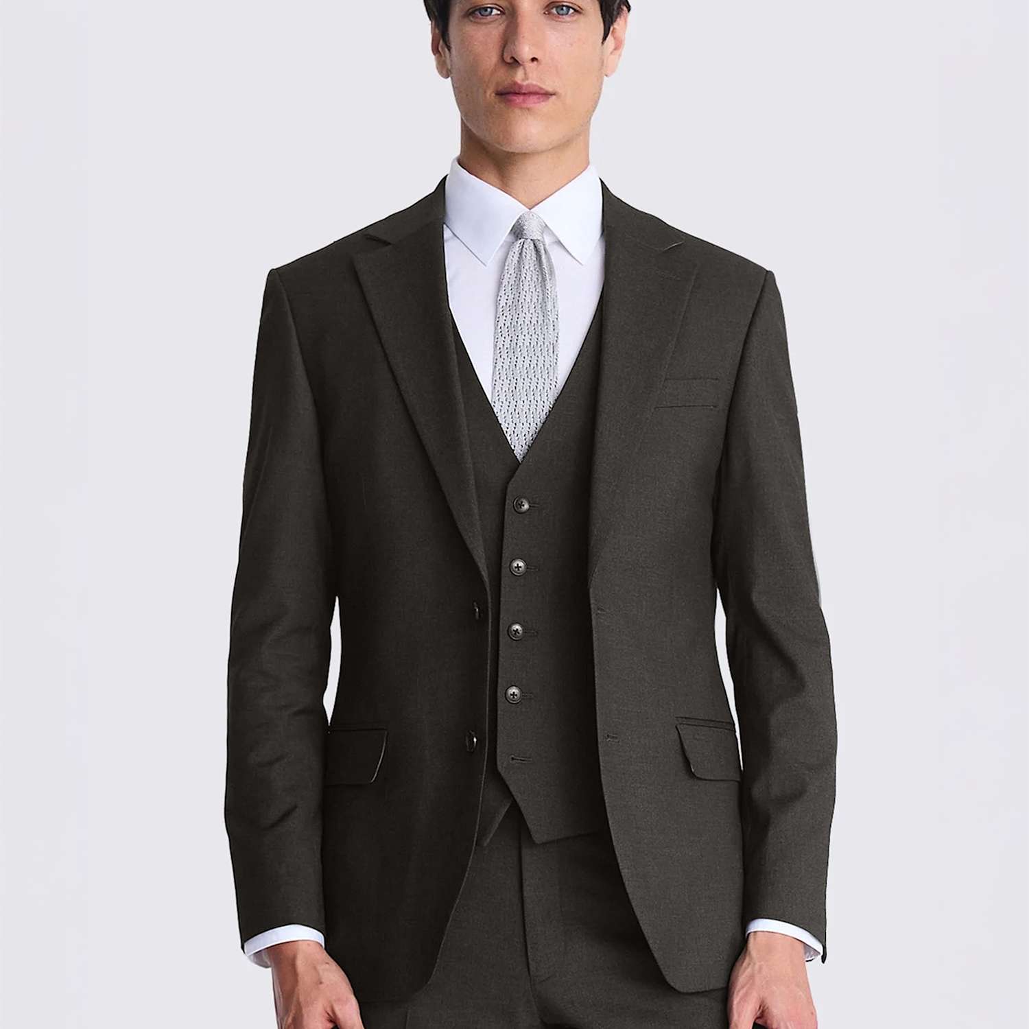 Moss Men's Tailored Fit Stretch Suit Jacket - 40 - Charcoal - Available at M&S