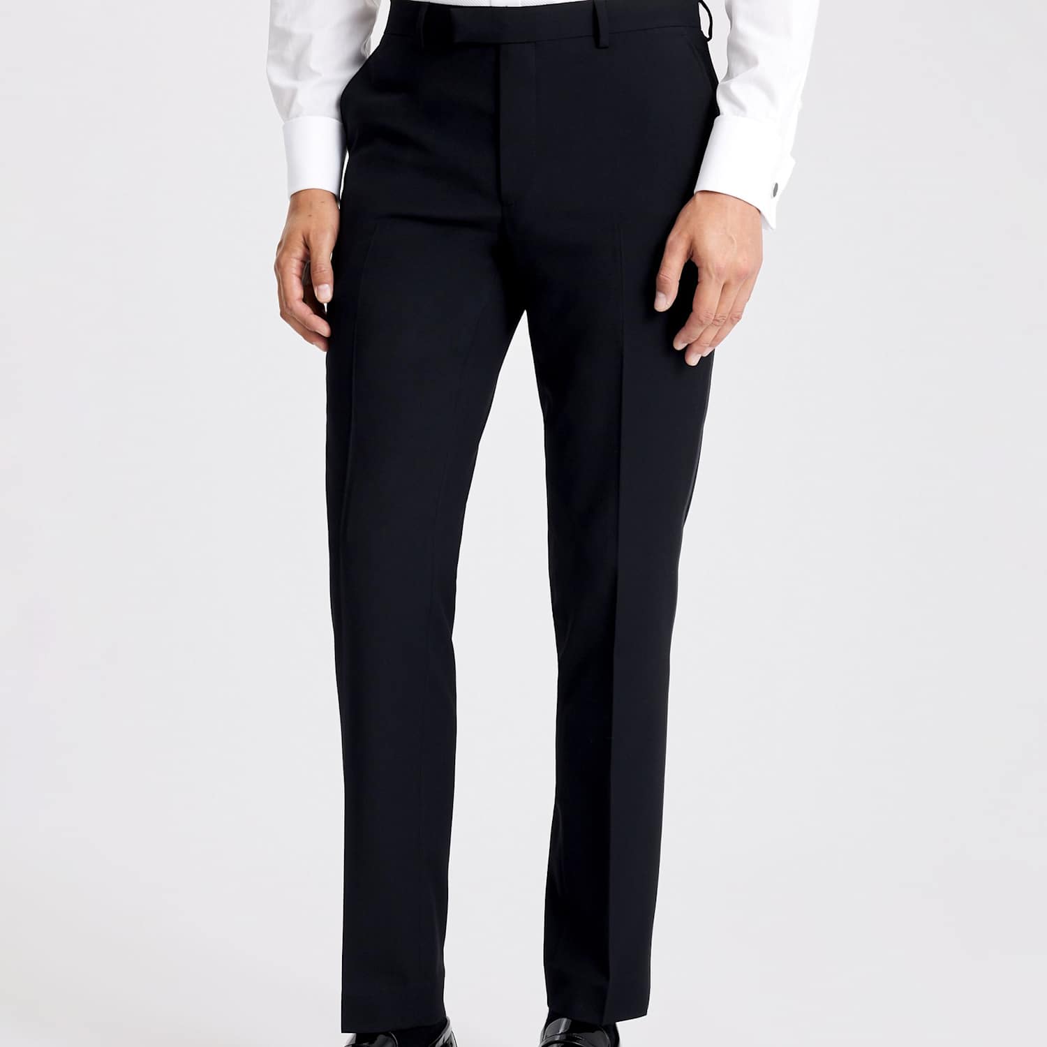 Moss Men's Slim Fit Tuxedo Trousers - 36 - Black - Available at M&S