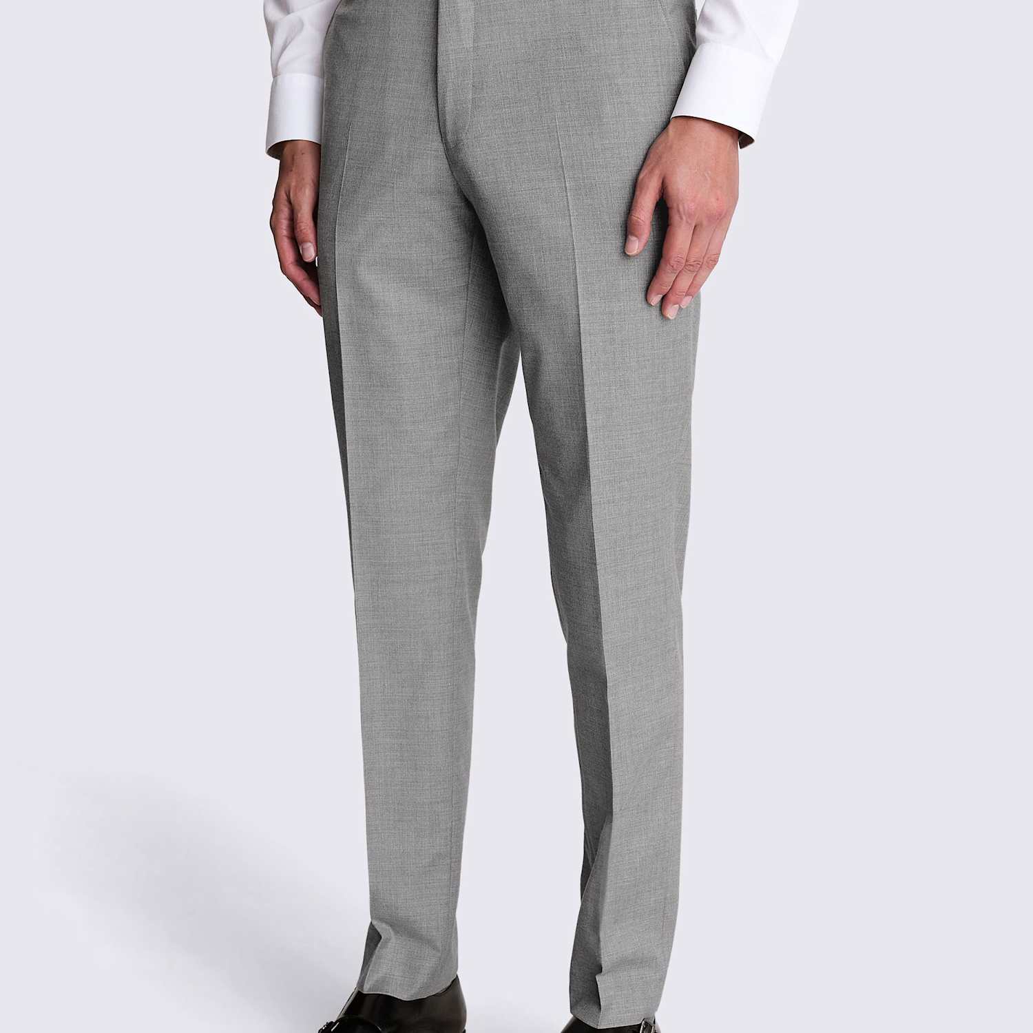 Moss Men's Tailored Fit Stretch Suit Trousers - 40 - Grey - Available at M&S