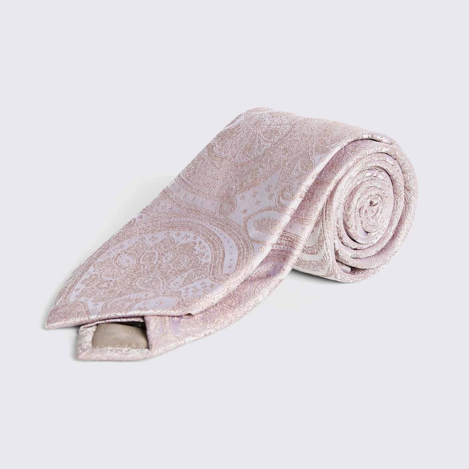 Moss Men's Wedding Paisley Pure Silk Tie - Pink - Available at M&S