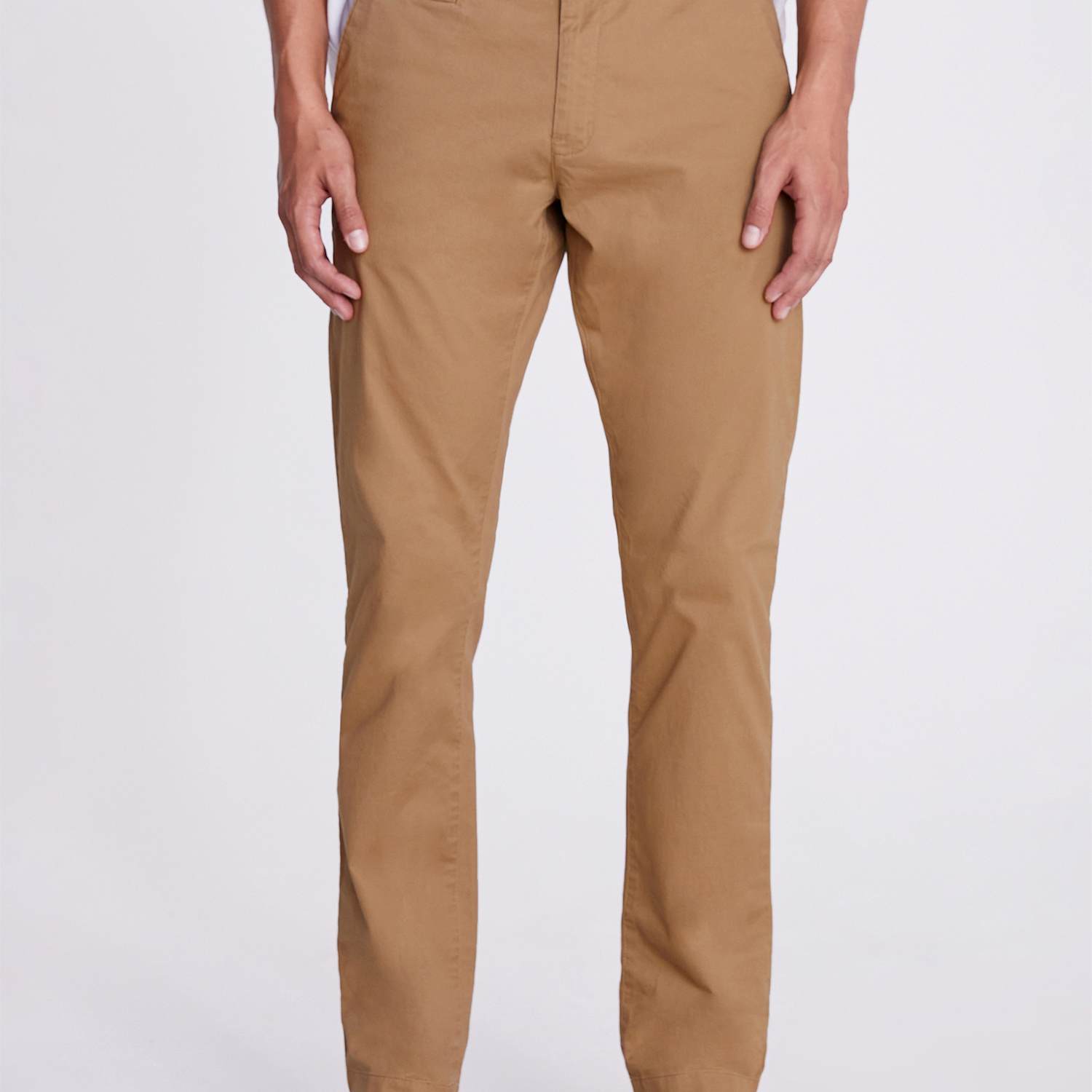Moss Men's Tailored Fit Stretch Chinos - 34 - Brown - Available at M&S