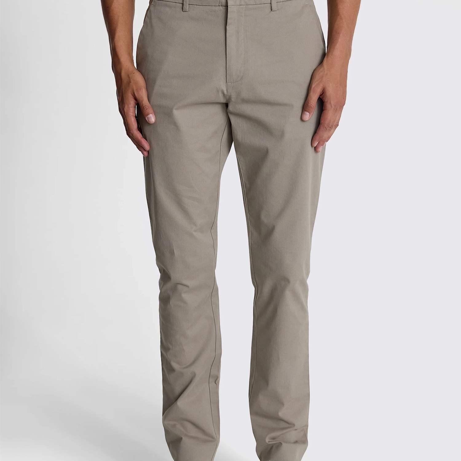Moss Men's Tailored Fit Stretch Chinos - 36 - Taupe - Available at M&S