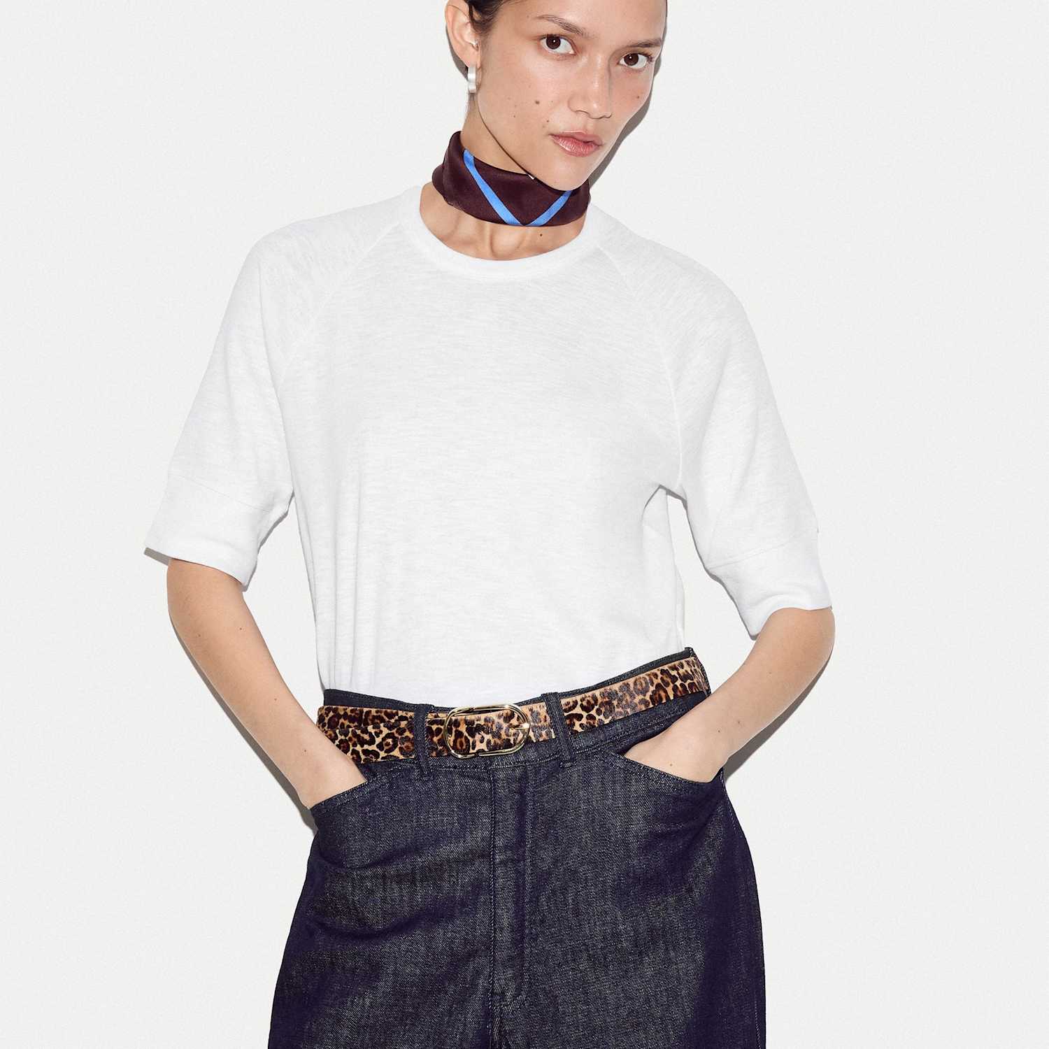 Jigsaw Women's Pure Cotton T-Shirt - Small - White - Available at M&S