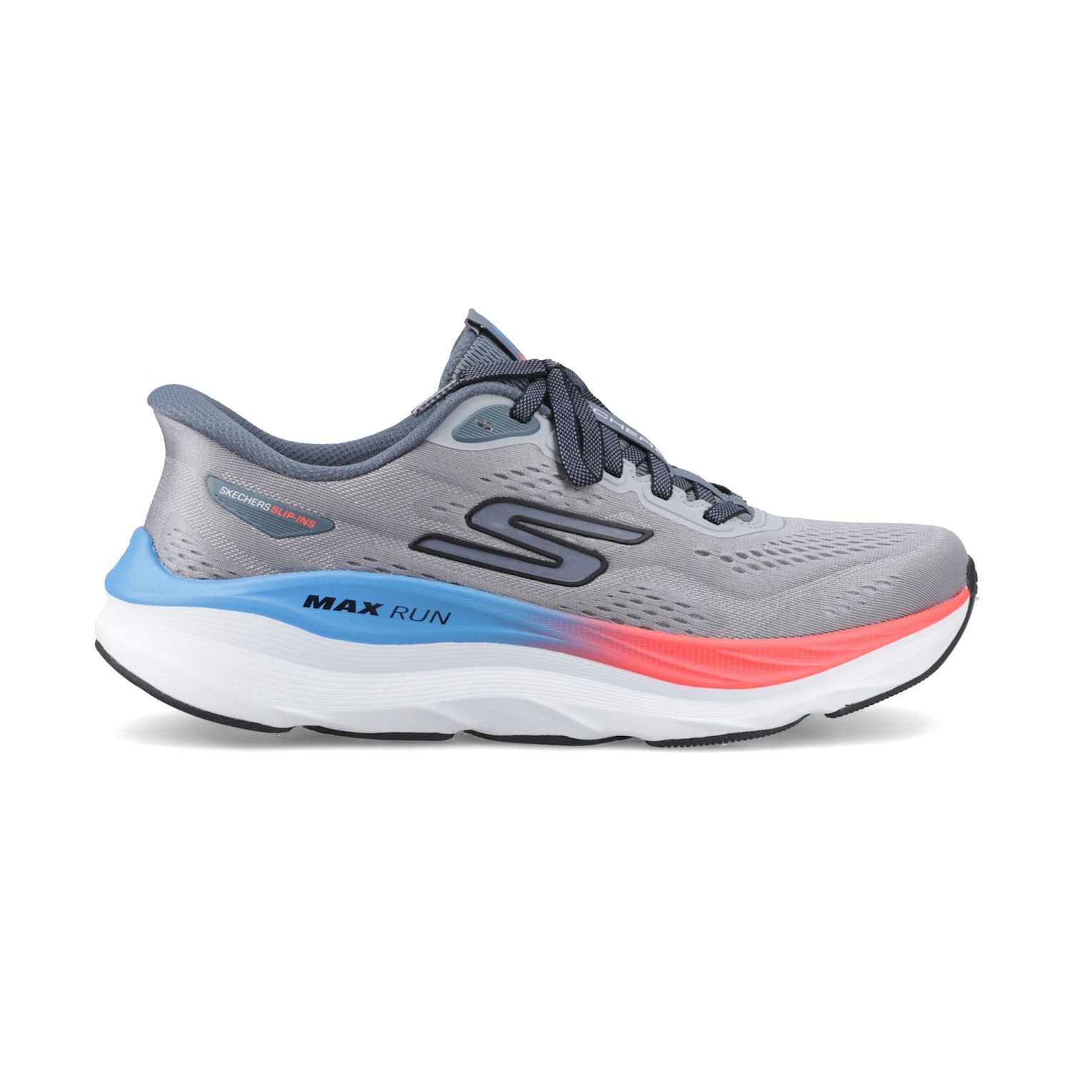 Skechers Men's Max Run Trainers - 9 - Grey Mix - Available at M&S