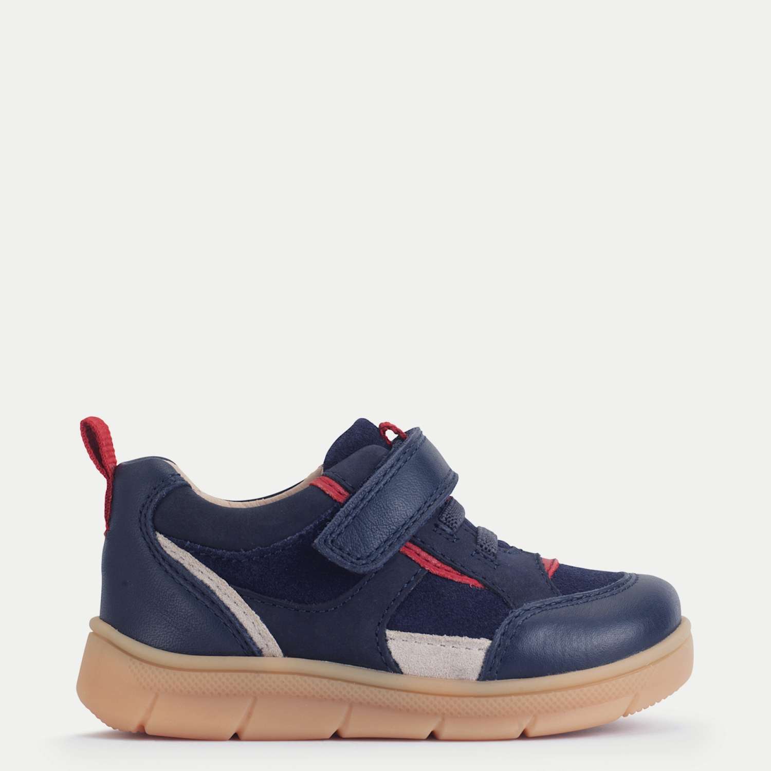 Start-Rite Boys Leather Riptape Trainers (4 Small-10.5 Small) - Navy Mix - Available at M&S