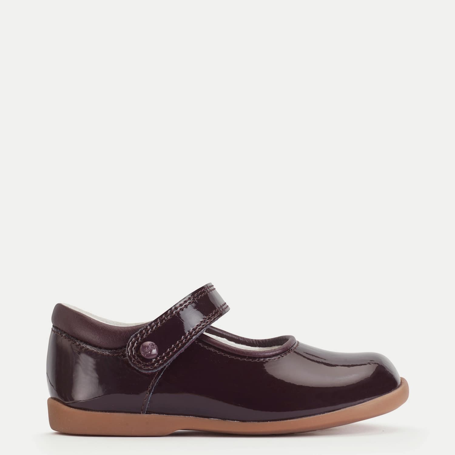 Start-Rite Girls Patent Mary Jane Shoes (3 Small-8 ½ Small) - 5 - Burgundy - Available at M&S
