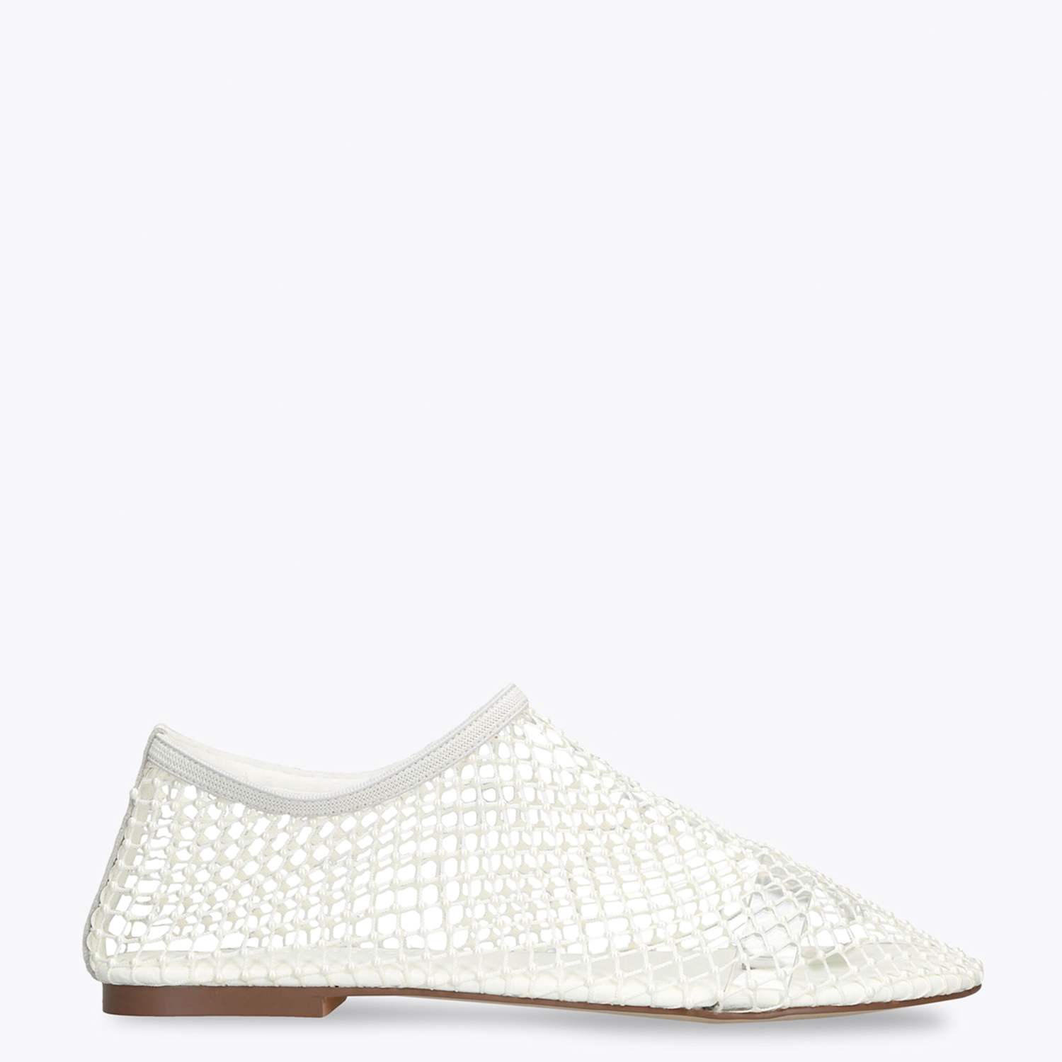 Steve Madden Women's Pearl Mesh Flat Pumps - 6 - White - Available at M&S