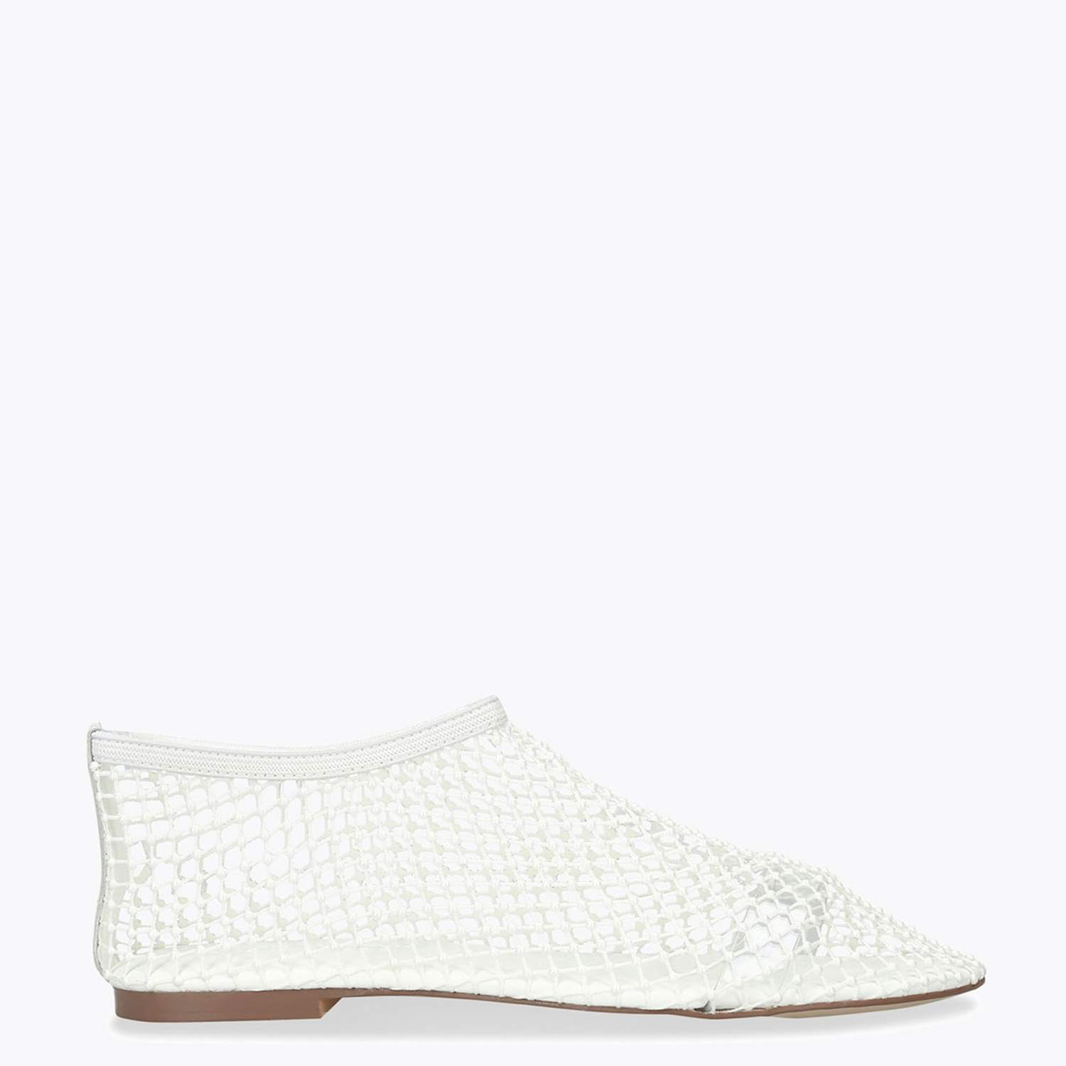Steve Madden Women's Leather Pearl Mesh Ballet Pumps - 5 - White - Available at M&S
