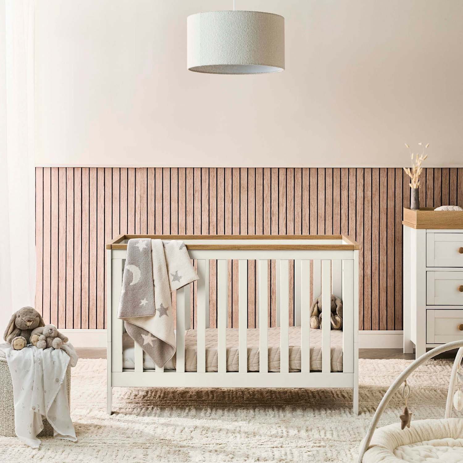 Mamas & Papas Wedmore Small Cotbed - White Mix - Available at M&S