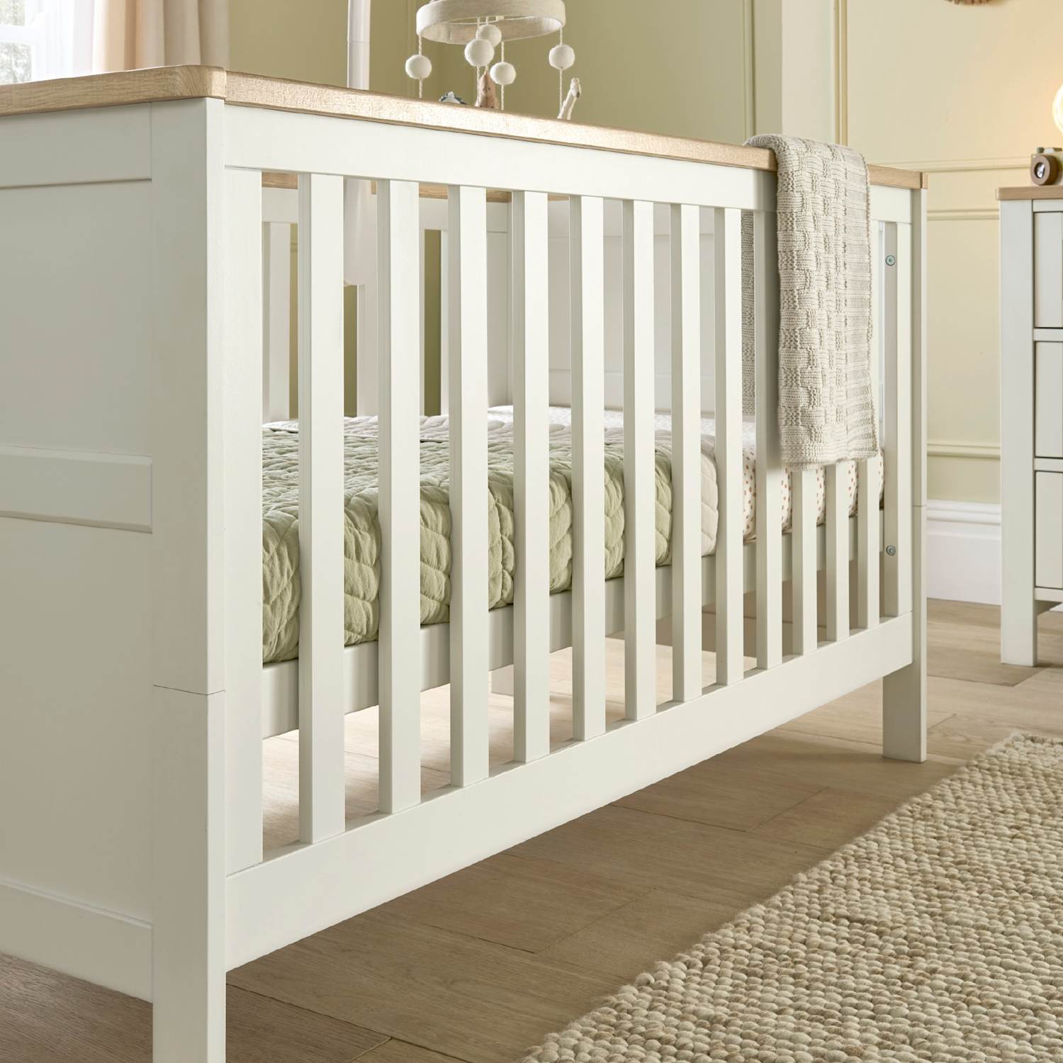 Mamas & Papas Wedmore Cot Bed - White Oak - White Mix - Available at M&S
