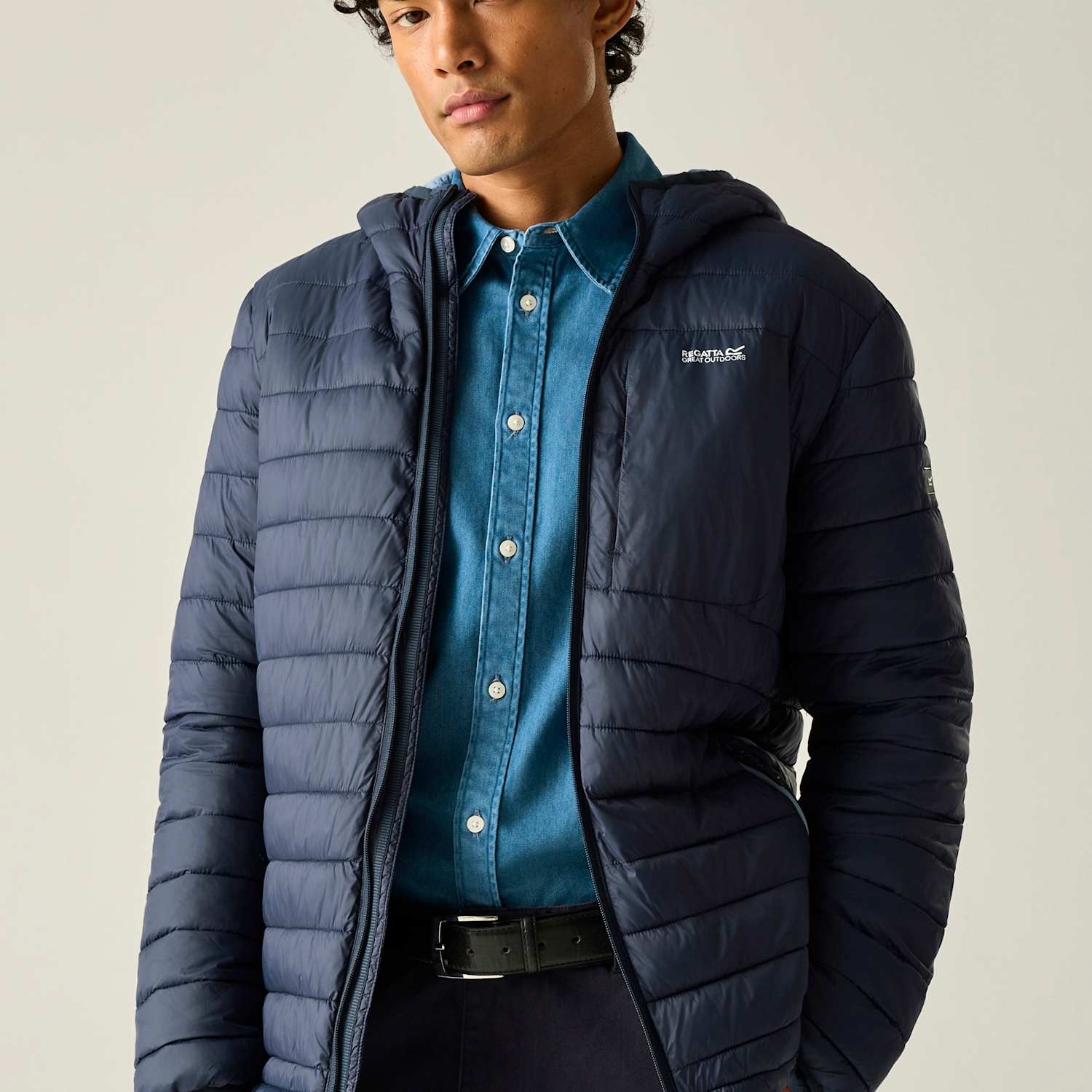 Regatta Men's Lightfell Hooded Padded Jacket - S - Navy - Available at M&S