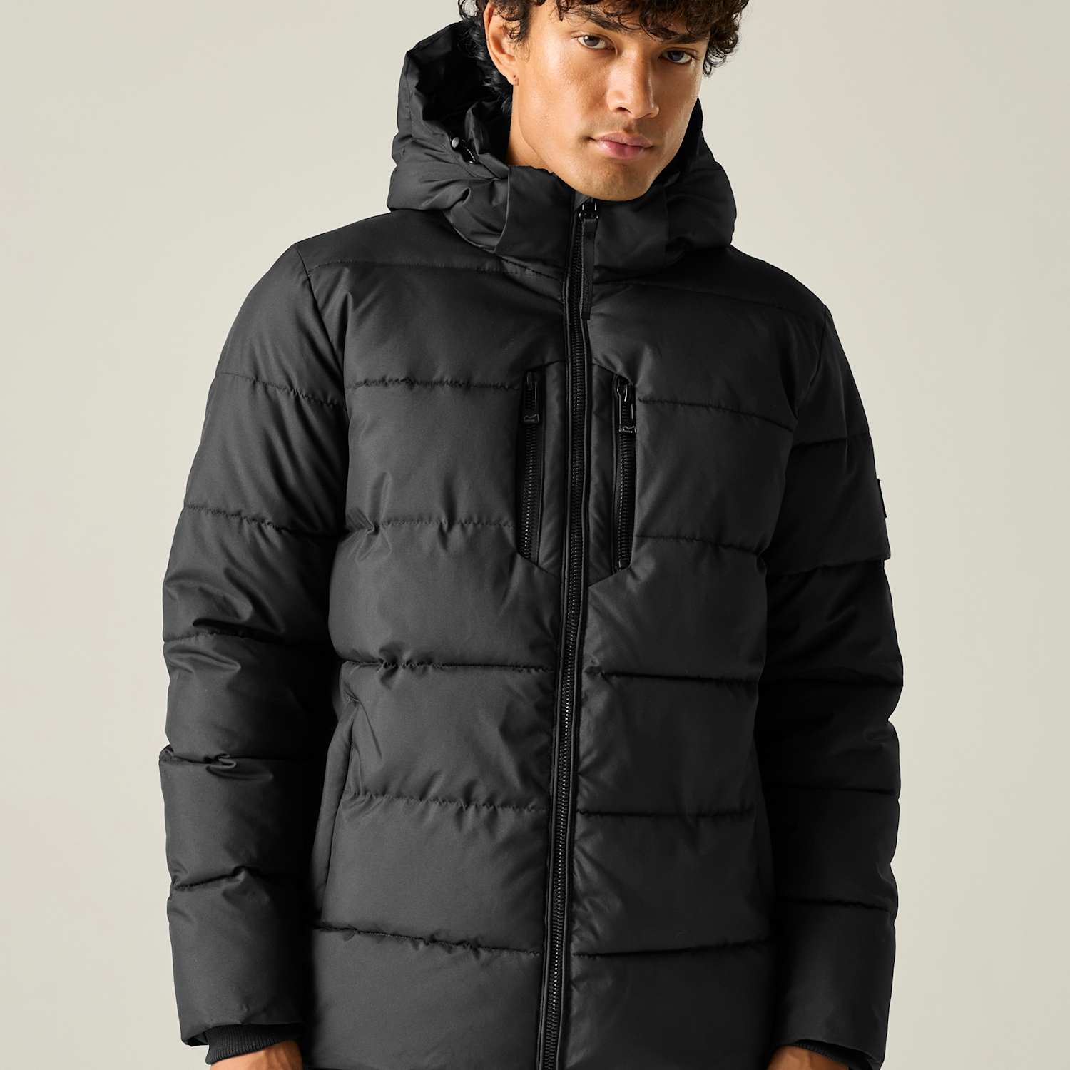 Regatta Men's Layska Water-Repellent Hooded Jacket - S - Black - Available at M&S