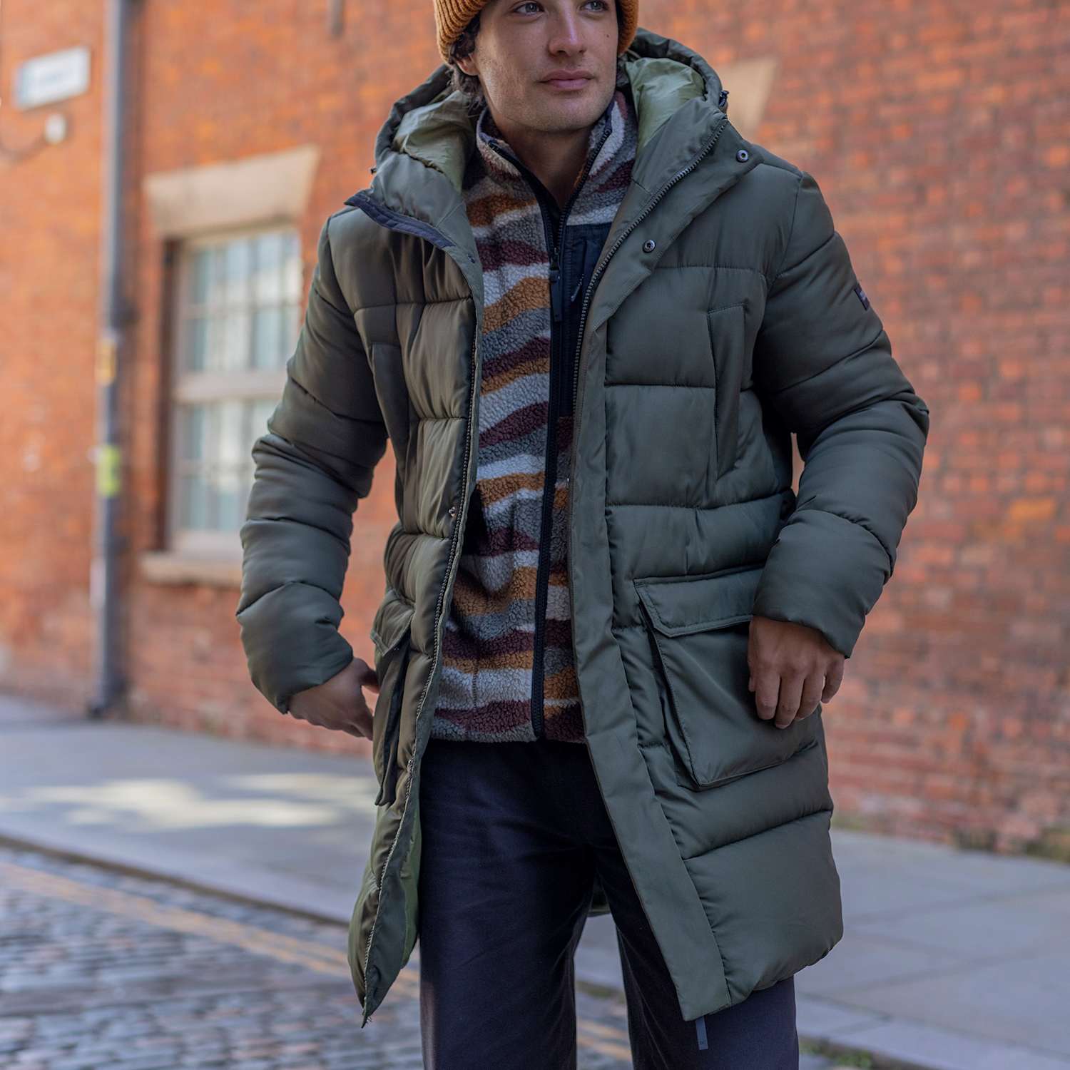 Regatta Men's Marek Hooded Puffer Jacket - M - Khaki - Available at M&S