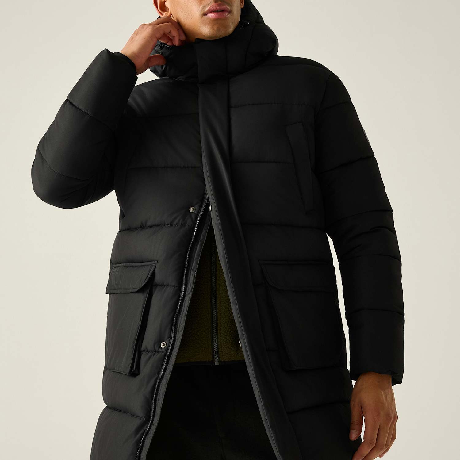 Regatta Men's Marek Hooded Puffer Jacket - 3XL - Black - Available at M&S