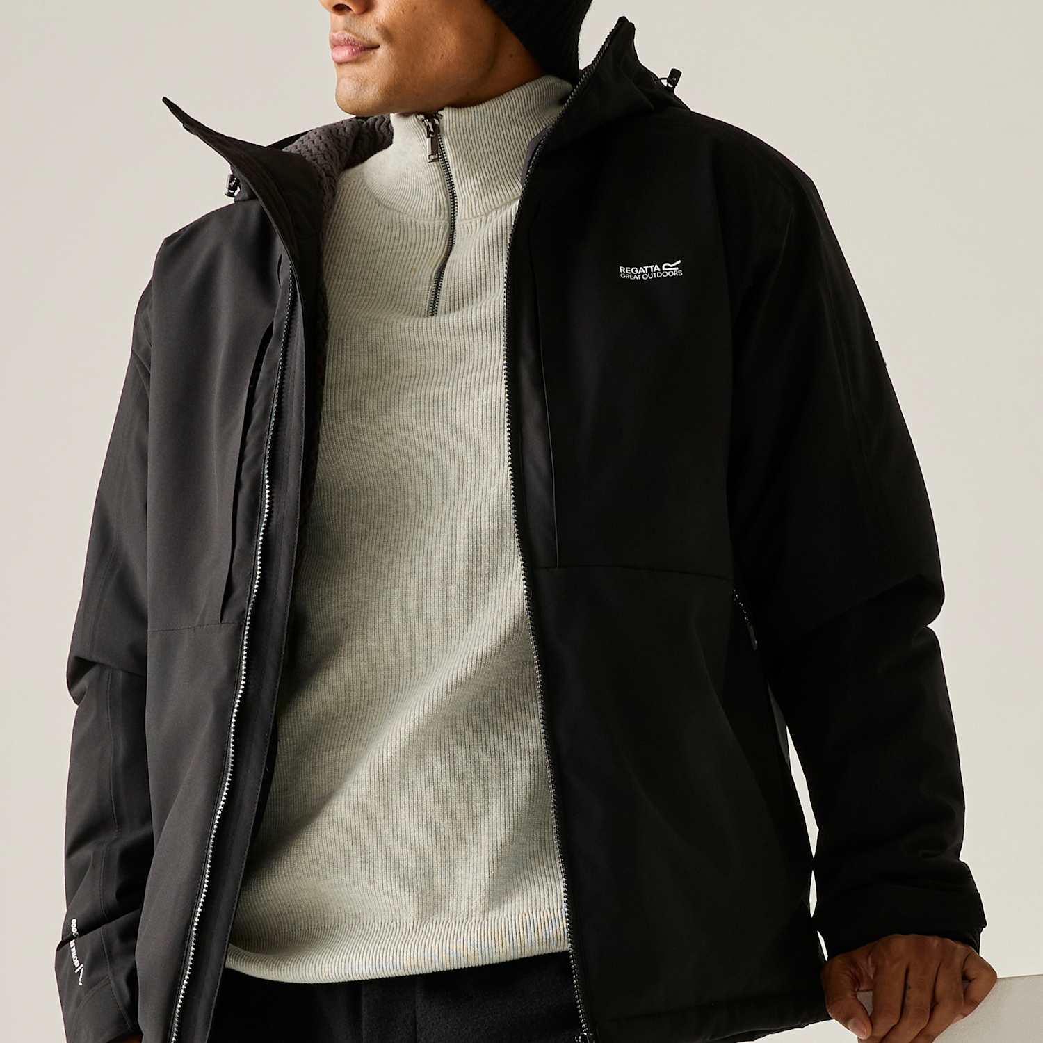 Regatta Men's Maltrek Waterproof Hooded Jacket - XL - Black - Available at M&S